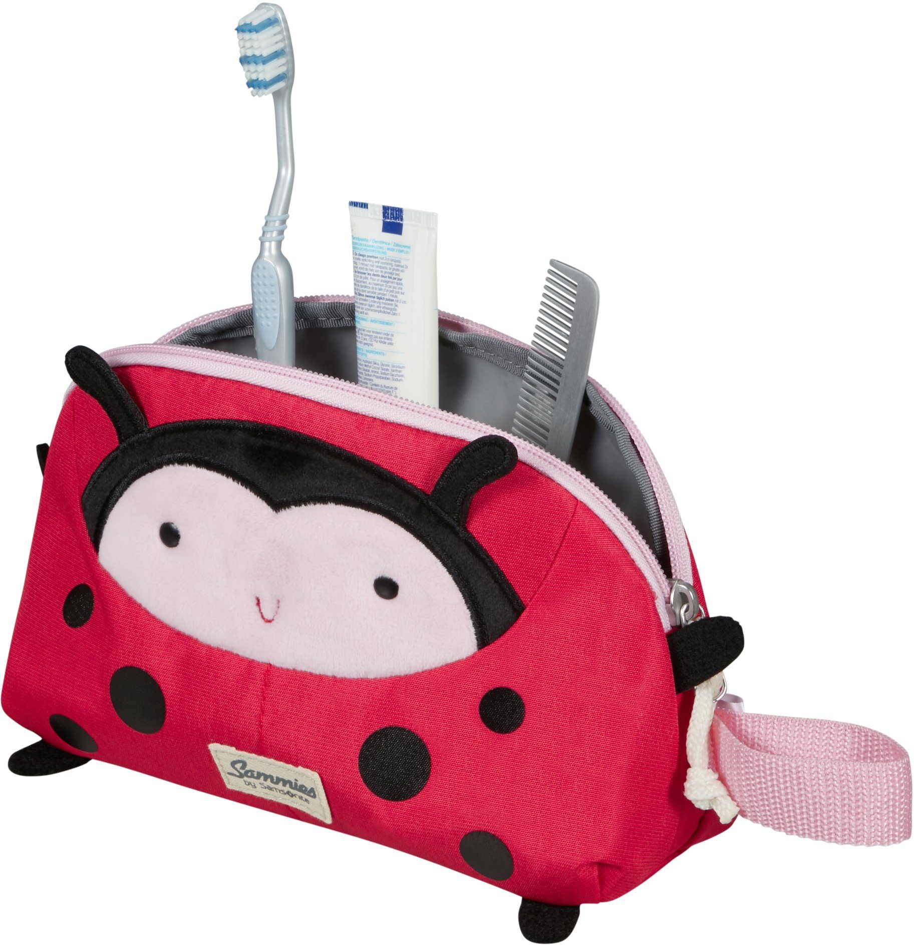 Samsonite Toilettas Happy Sammies ECO Ladybug Lally Reis etui voor kinderen van gerecycled materiaal