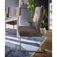 mca furniture vrijdragende stoel talena stoel belastbaar tot 120 kg (set, 2 stuks) bruin