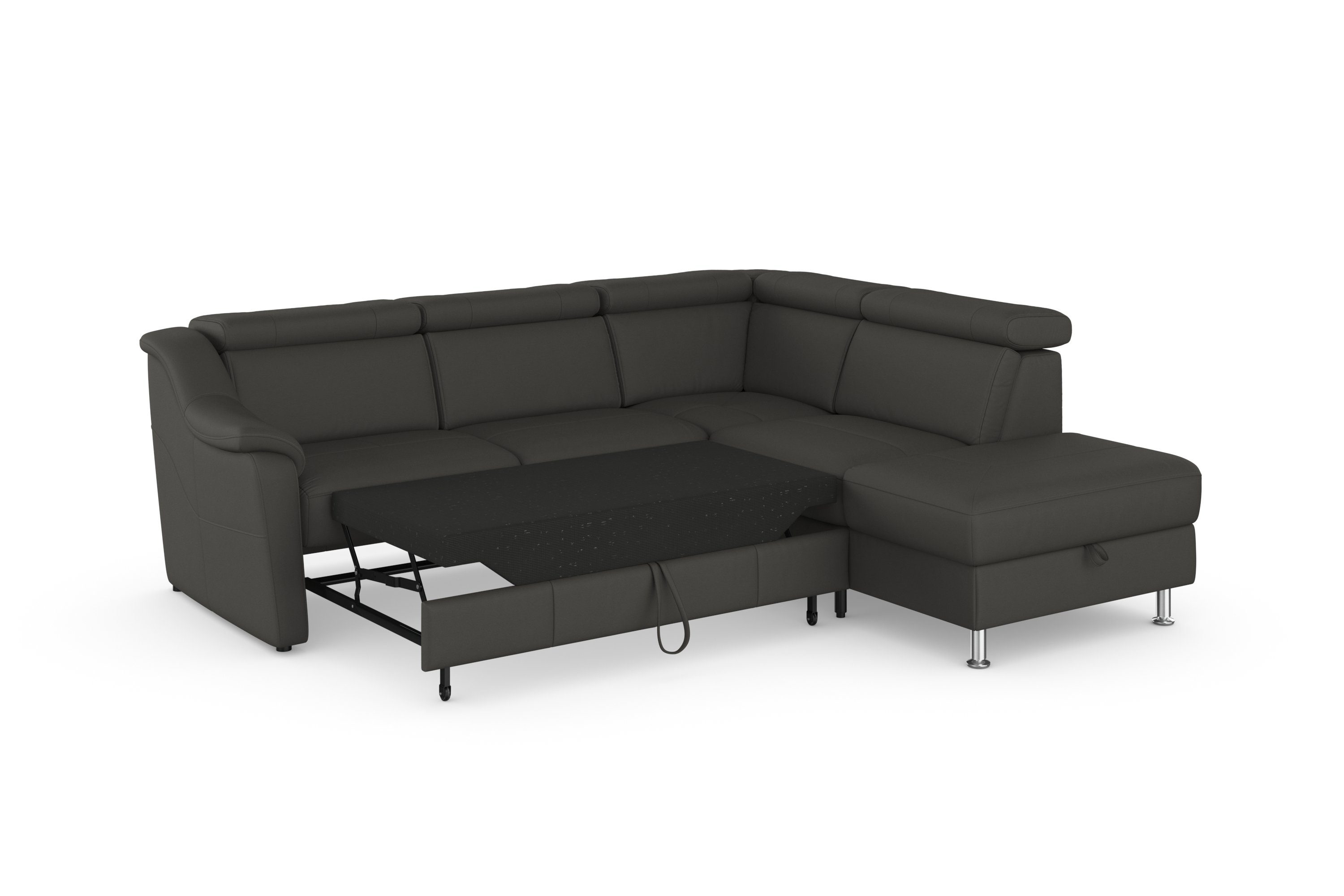 sit&more Hoekbank Freetown L-vorm met verstelbare hoofdsteun en comfortabele binnenvering