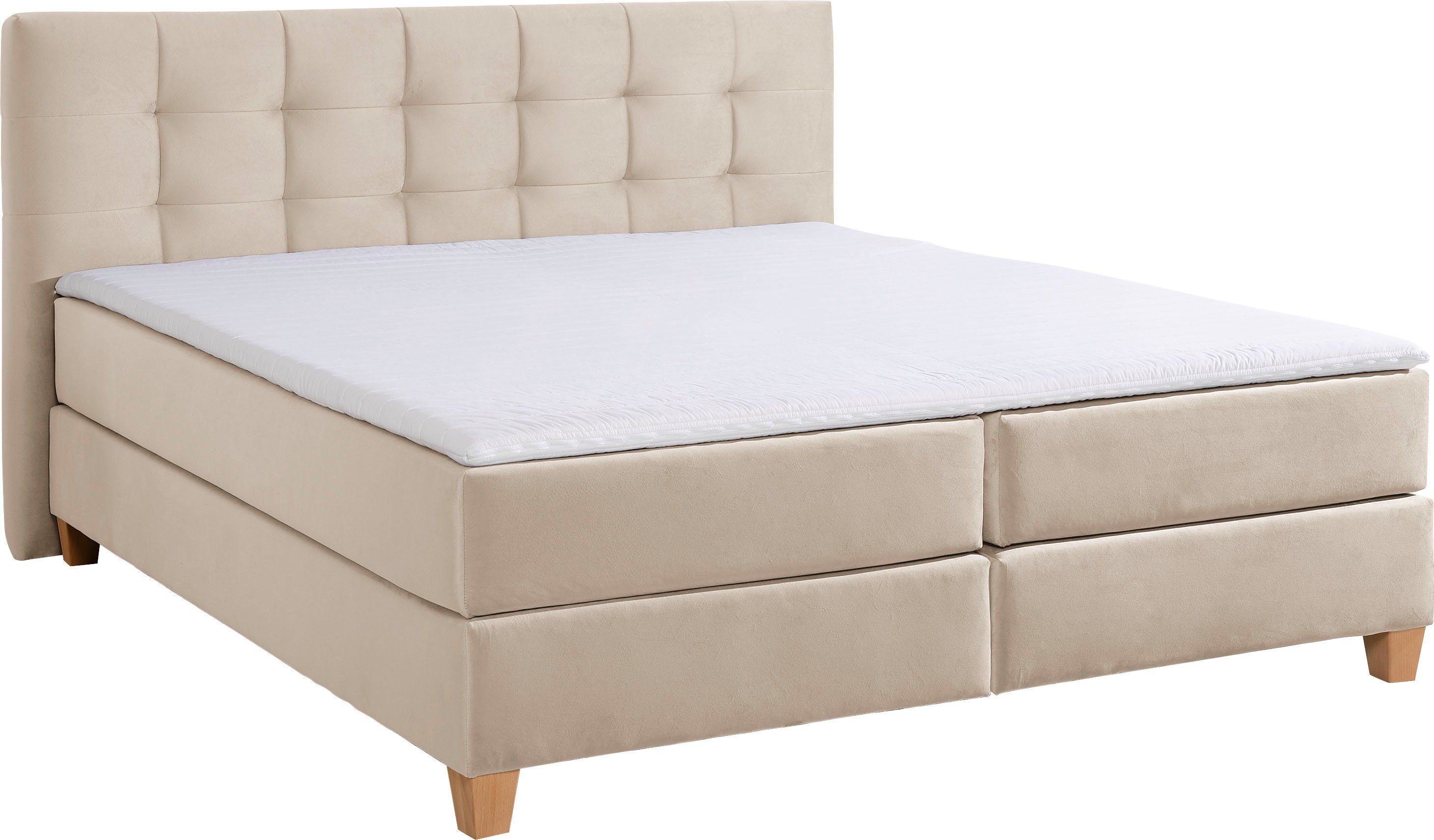 Home affaire Boxspring Moulay incl. topmatras, in 3 hardheden, tfk ook in hardheid 4