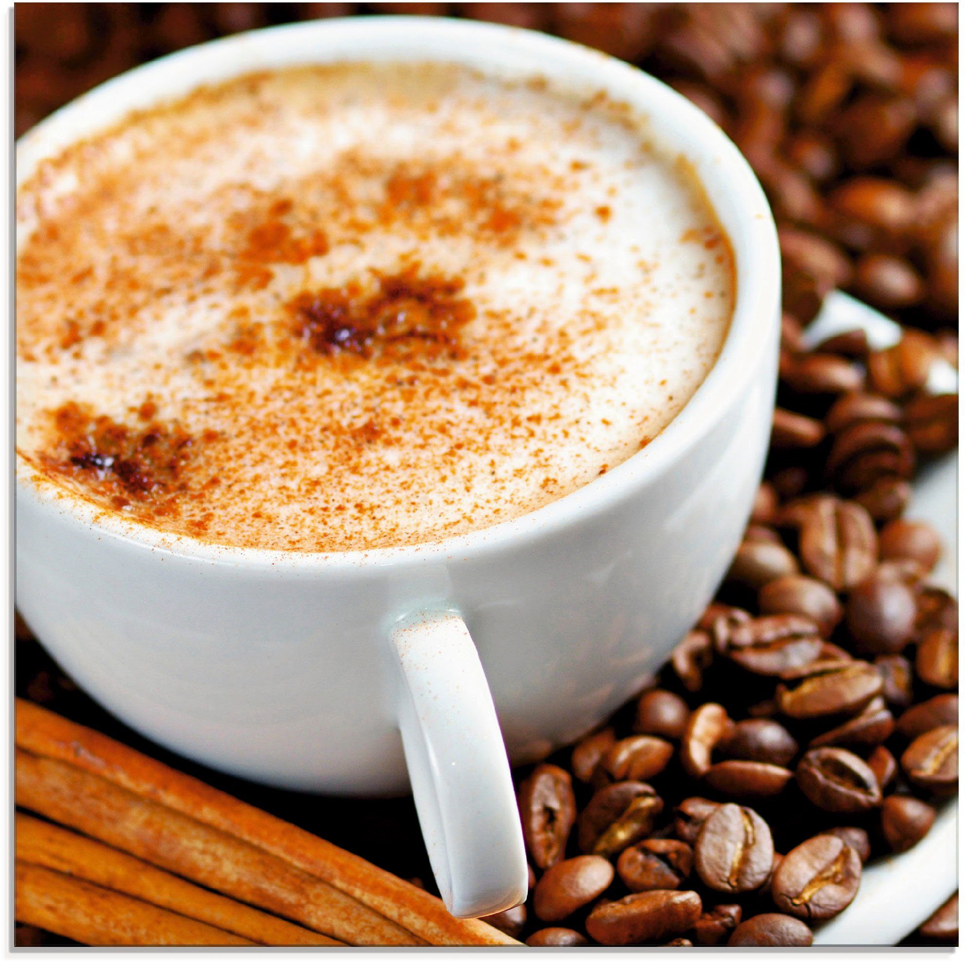 Artland Print op glas Cappuccino - koffie in verschillende maten