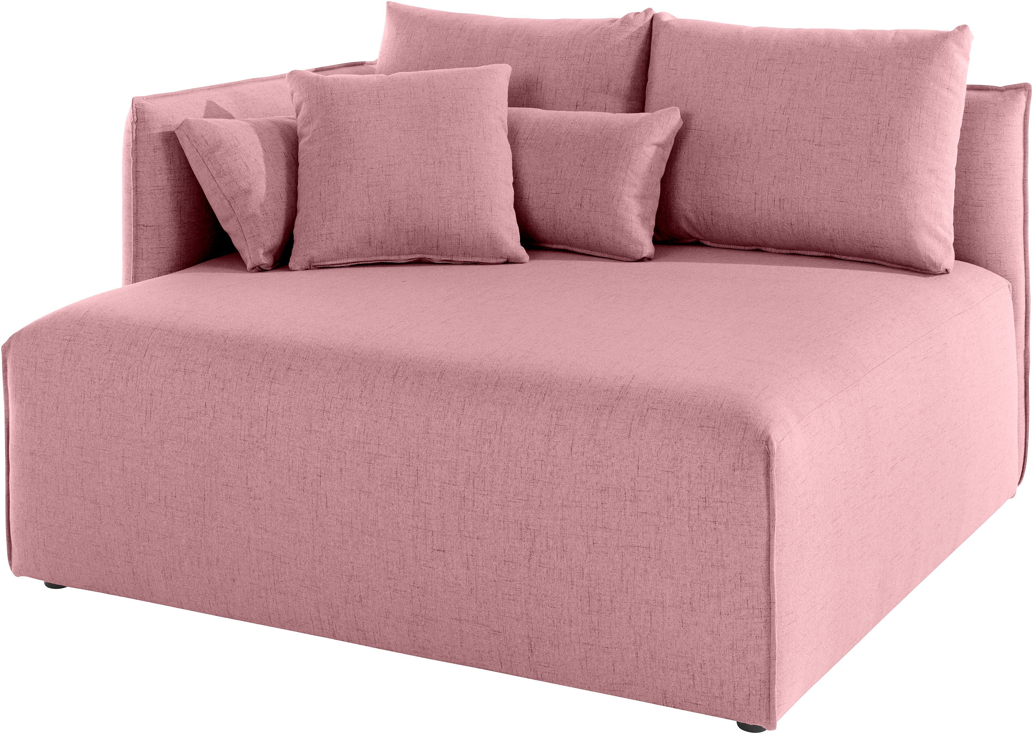 andas Ottomane Nöre korte lounge-module - zelf samenstellen, breedte 138 cm, diepte 128 cm