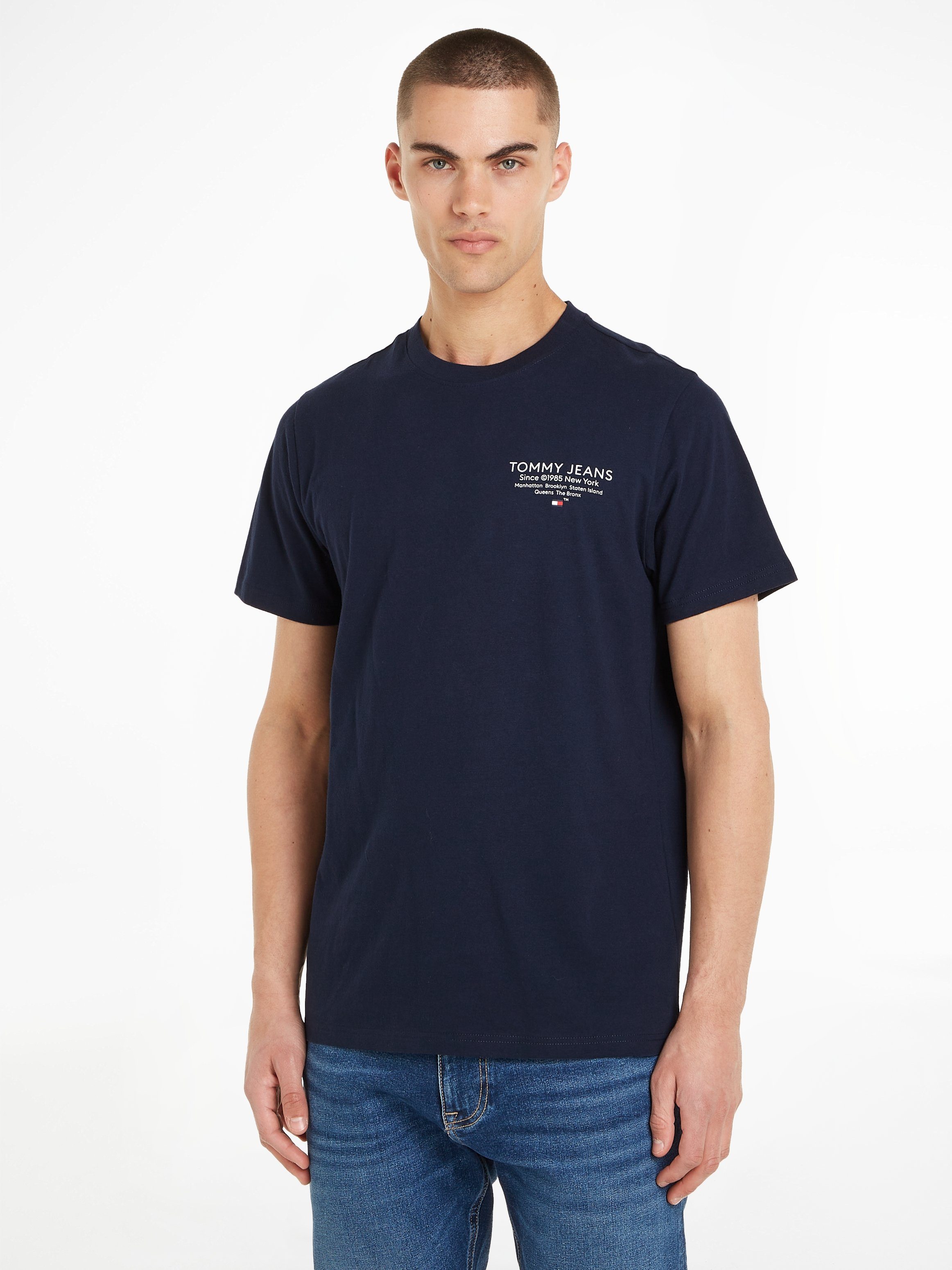 Tommy Jeans Grafisch T-shirt van overgangskatoen Blue Heren