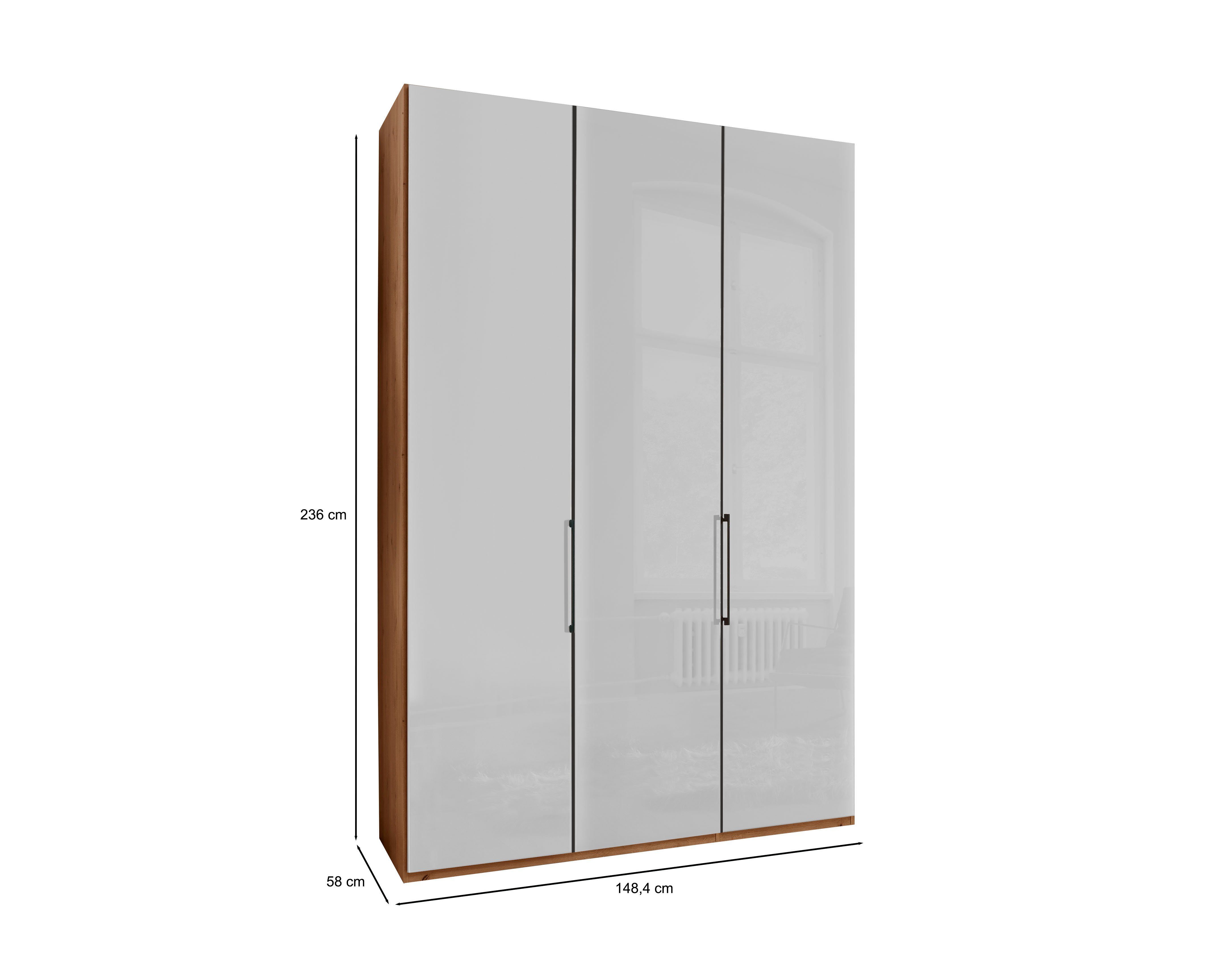 WIEMANN Draaideurkast Monaco, made in Germany, chic glazen front, in verschillende kleuren,
