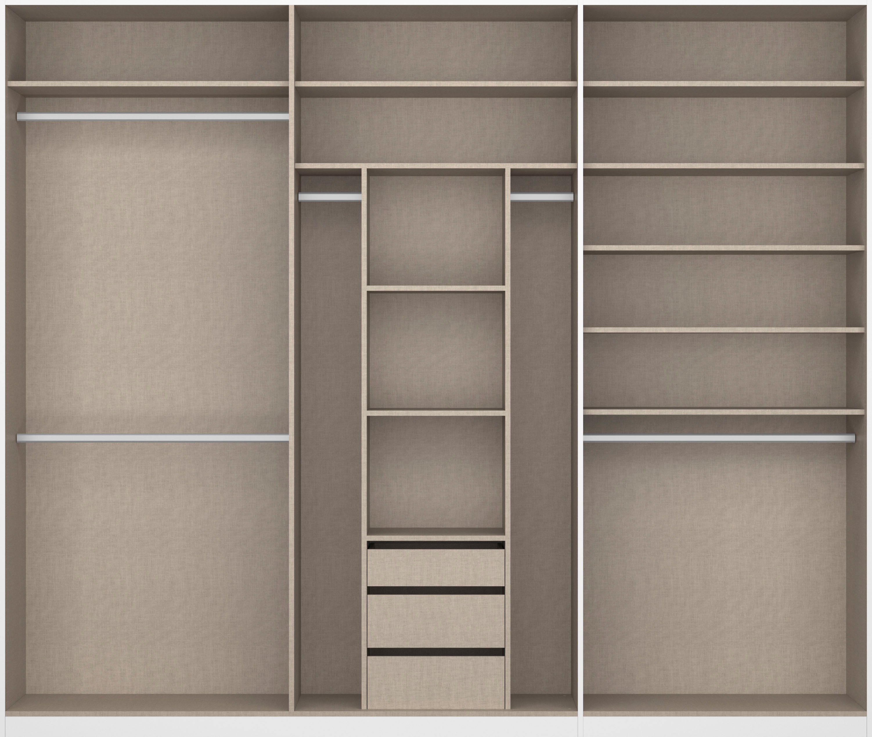 rauch Draaideurkast Kledingkast kast garderobe TOPSELLER OTELI incl. binnenindeling met 3 binnenlades extra planken optioneel met spiegel made in germany