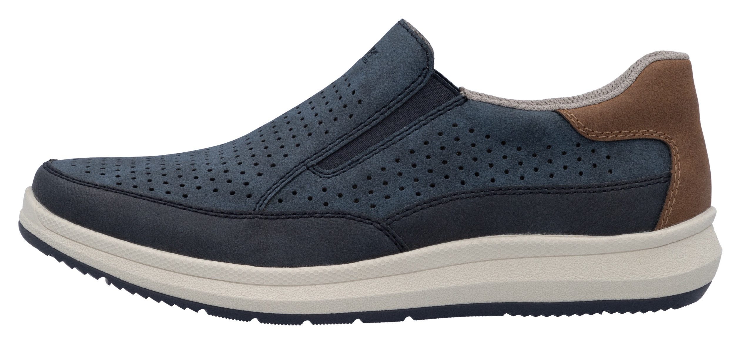 Rieker Slip-on sneakers , slipper, instapschoen, lage schoen met zij-elastische inzetten