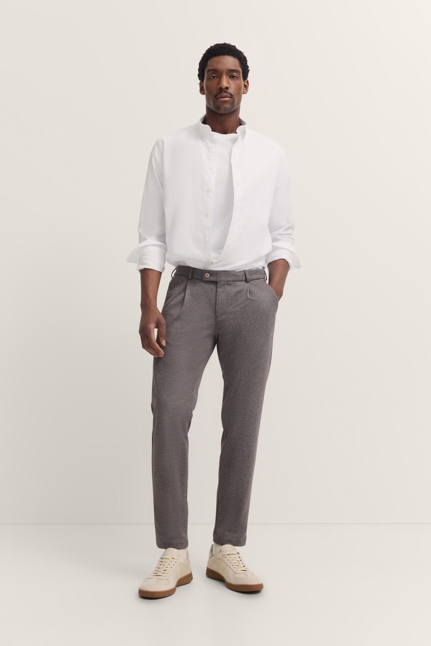 Bugatti Bandplooibroek Tapered fit met flexcity jersey stretch
