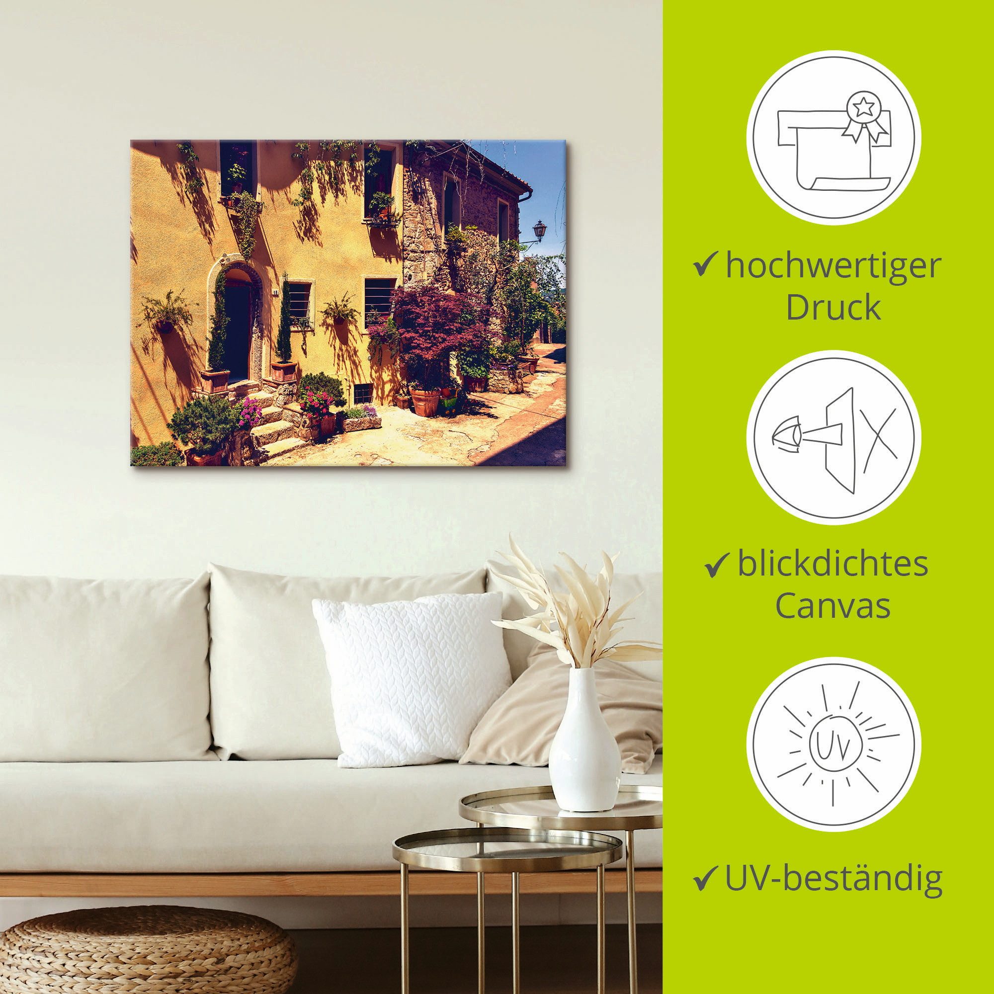 Artland Artprint Siena Toscane als artprint op linnen, poster, muursticker in verschillende maten