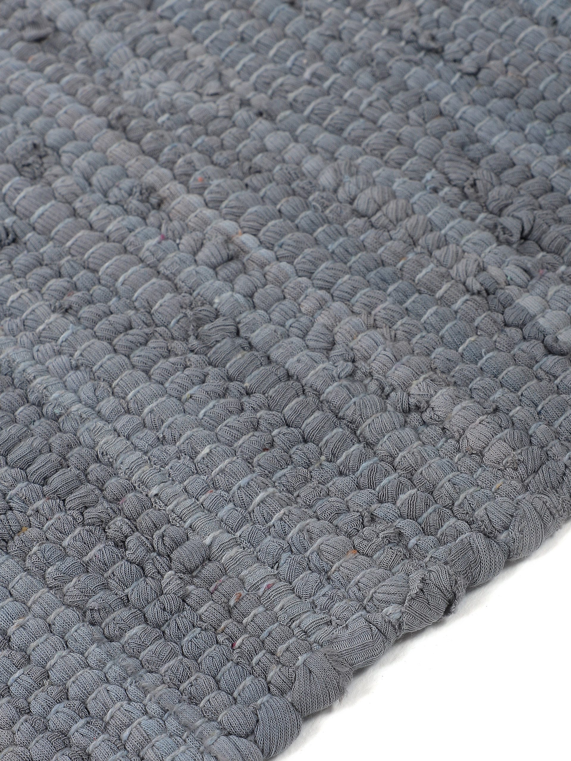 carpetfine Vloerkleed Kelim Chindi uni Tweezijdig te gebruiken kleed, puur katoen, met de hand geweven, unikleuren, met franje