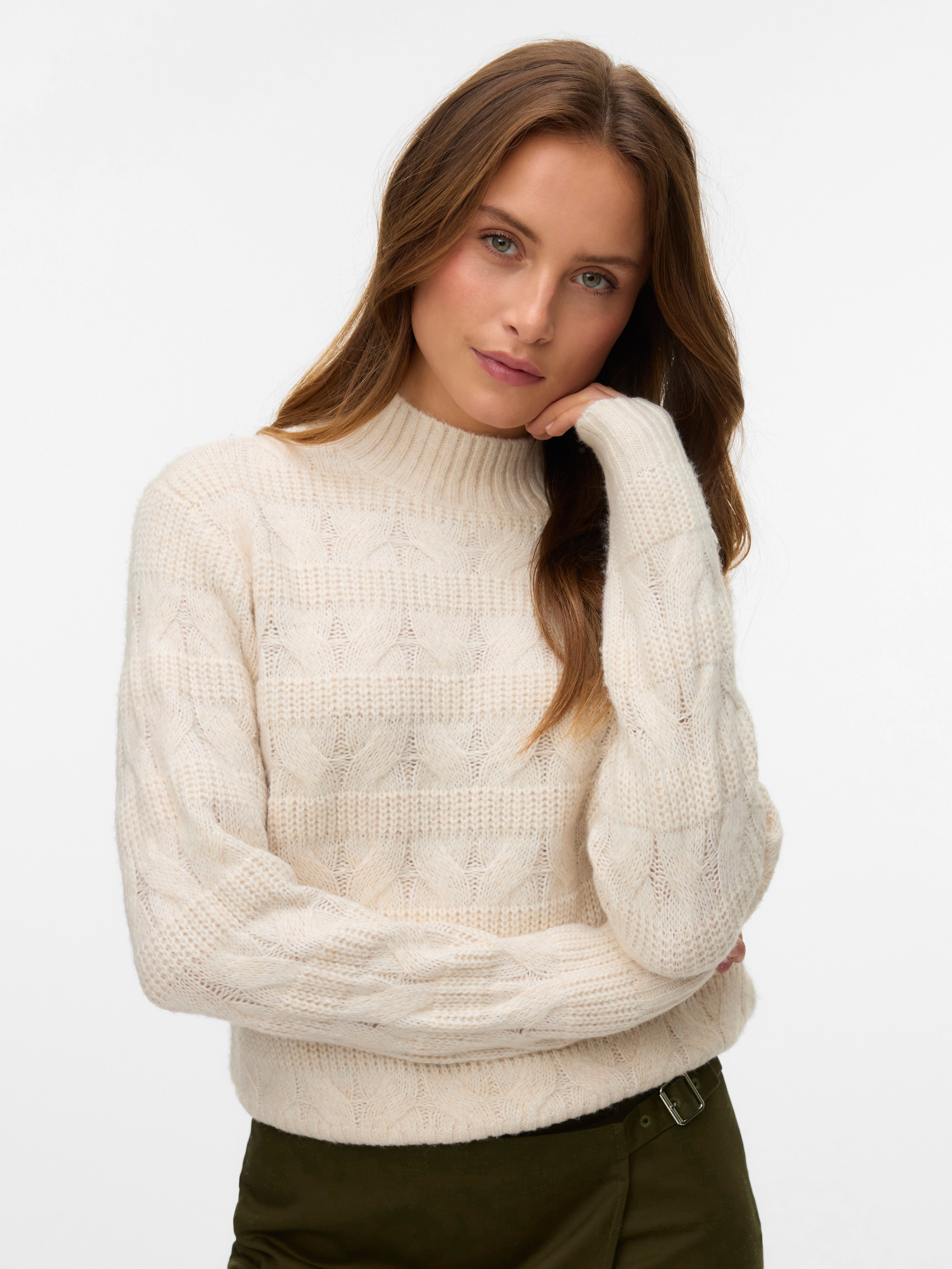 Vero Moda Gebreide trui VMVIRGO LS HIGHNECK PULLOVER BF