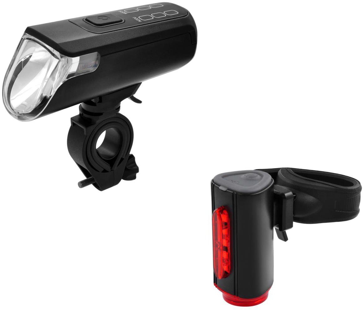 Fischer Fietsverlichting Accu-USB-led verl.-Set vloerverl. 60 lux (3-delig)