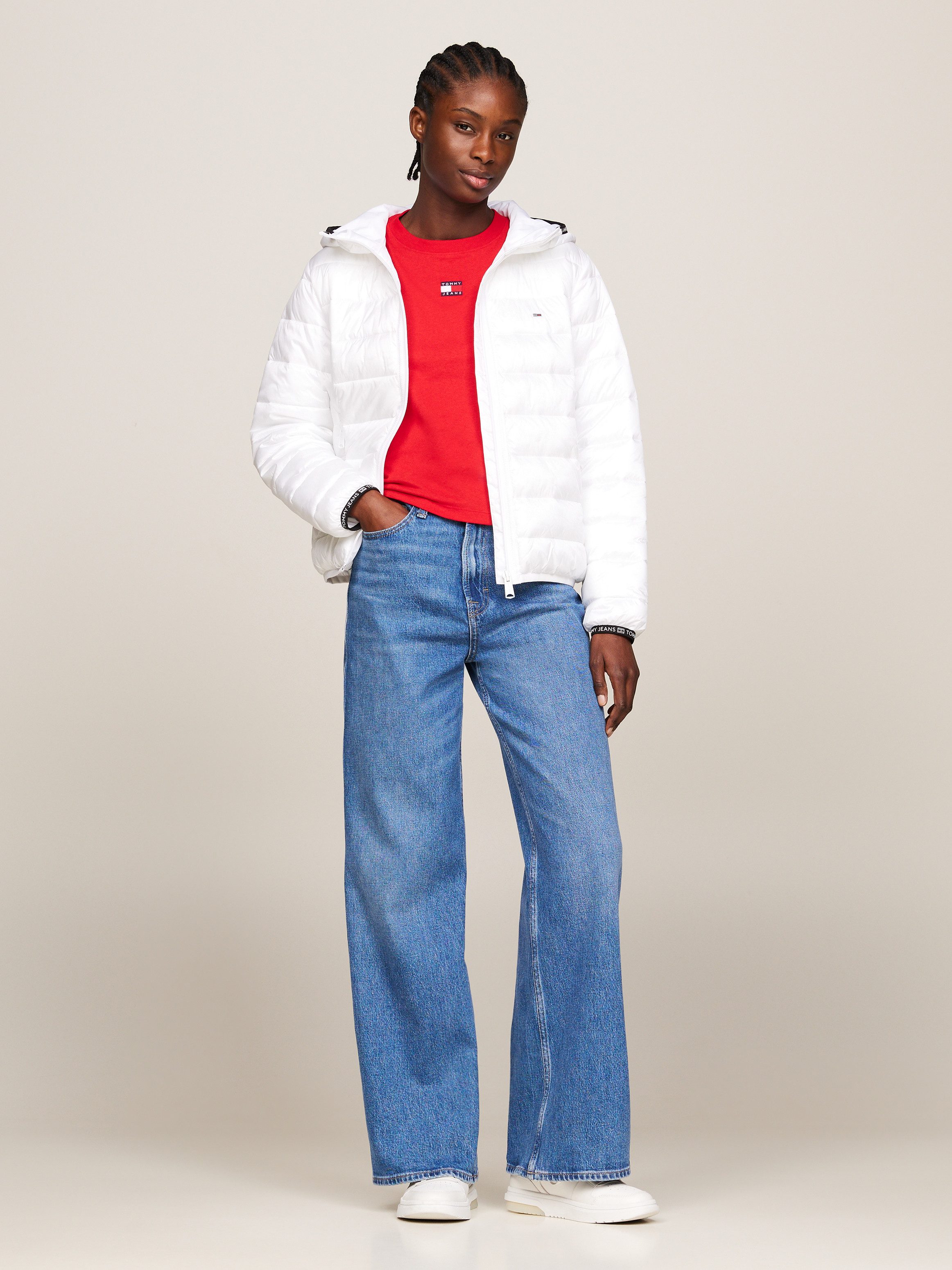 TOMMY JEANS Gewatteerde jas TJW QUILTED TAPE HOOD JACKET EXT