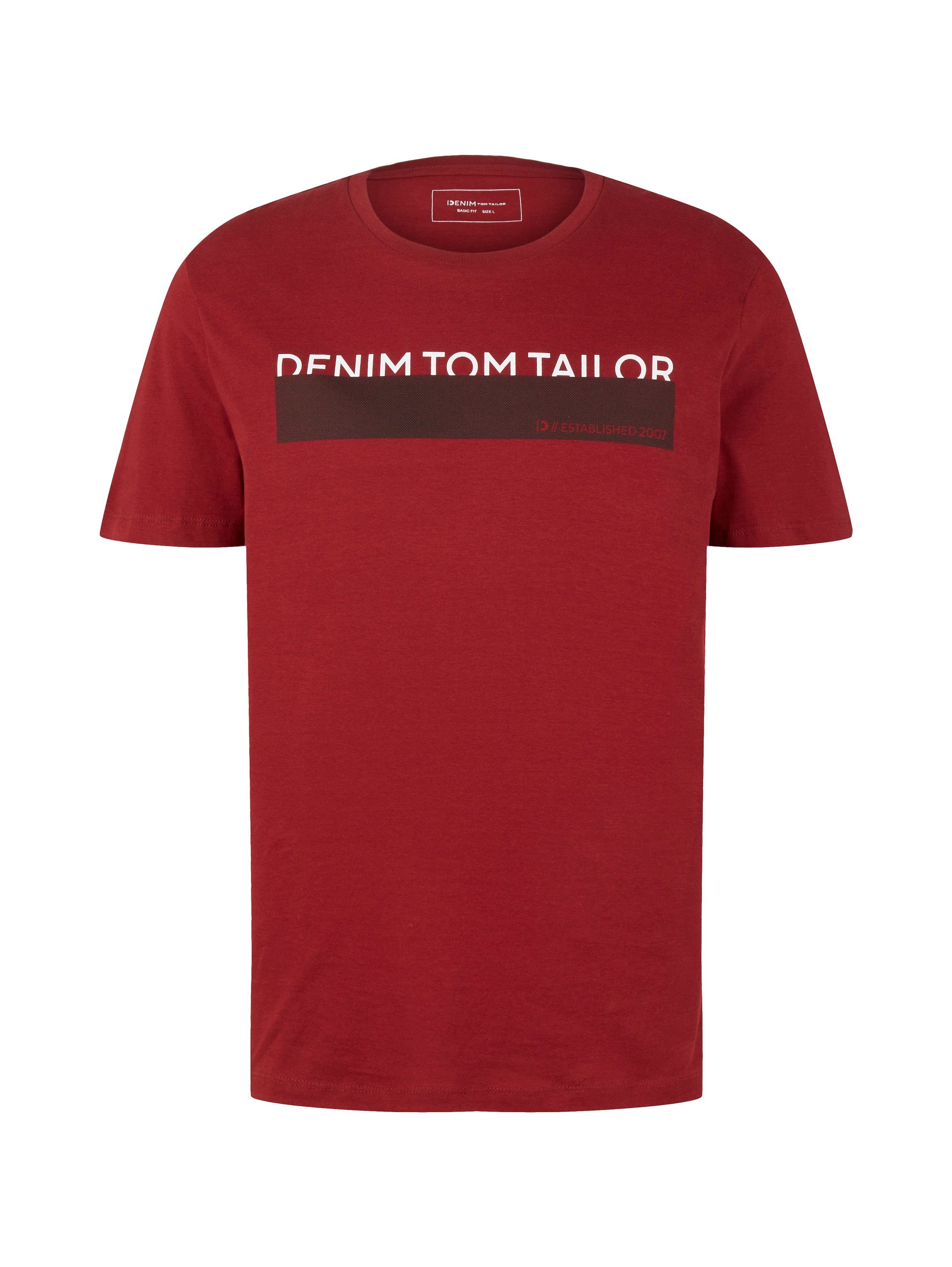 Tom Tailor Denim T-shirt in verschillende kleuren (set, 3-delig)