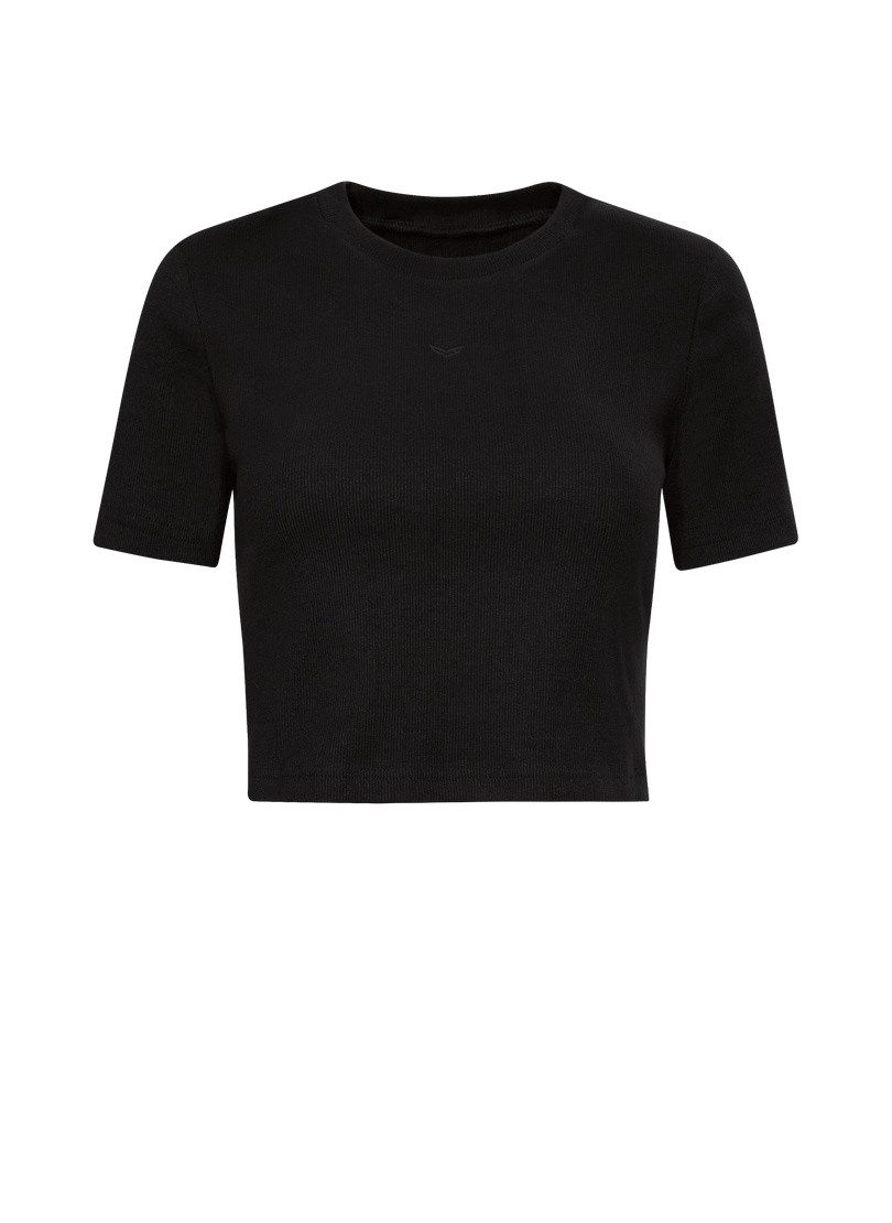 Trigema T-shirt TRIGEMA modieuze crop-top (1-delig)