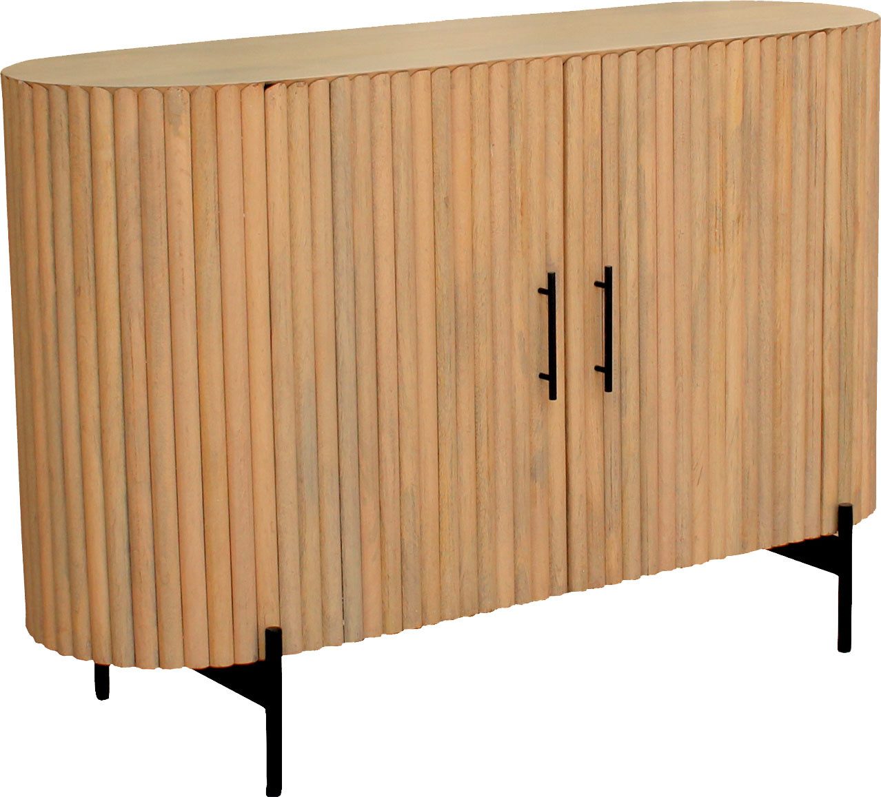 SIT Kast Lamellenontwerp in retro stijl (1 stuk) dressoirs beige