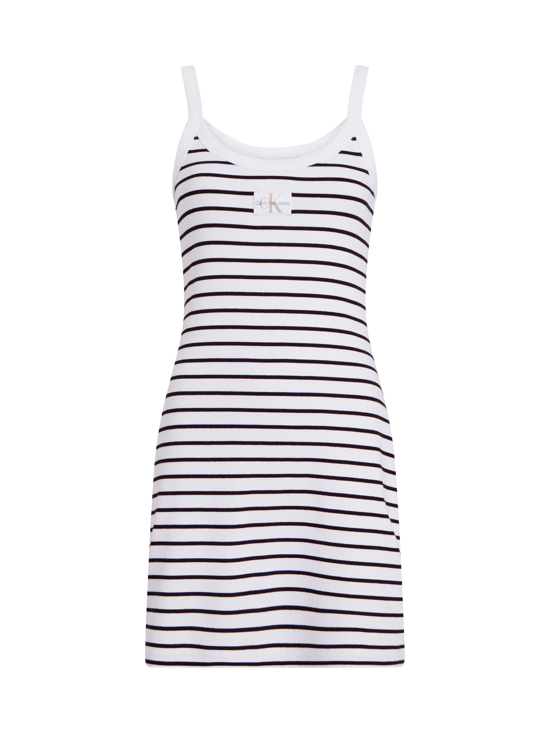 Calvin Klein Jurk met bandjes WOVEN LABEL RIB TANK DRESS