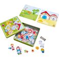 haba spel magnetspiel-box, peters und paulines bauernhof multicolor