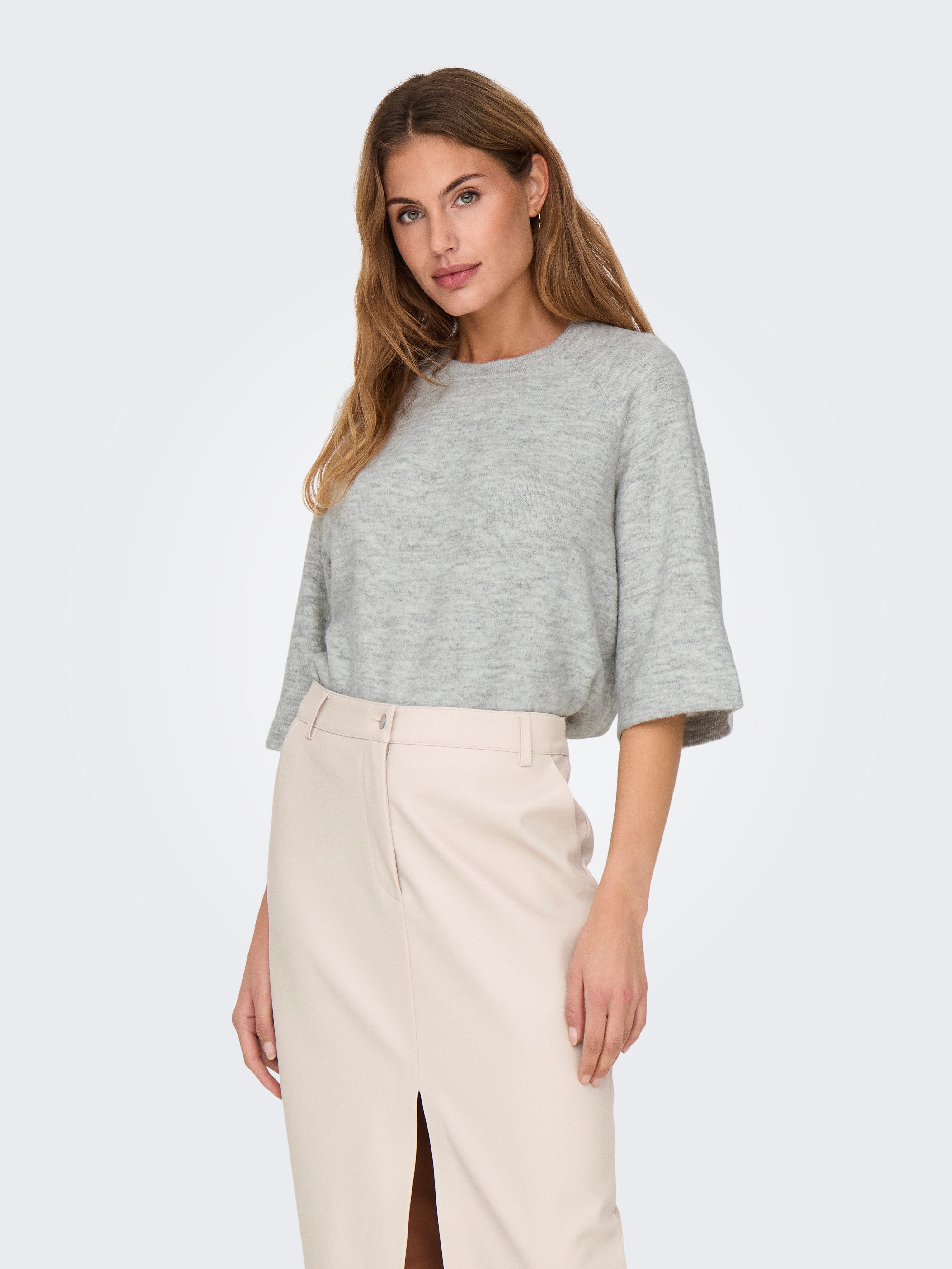 Only Gebreide trui ONLSIMONI 3/4 PULLOVER KNT NOOS