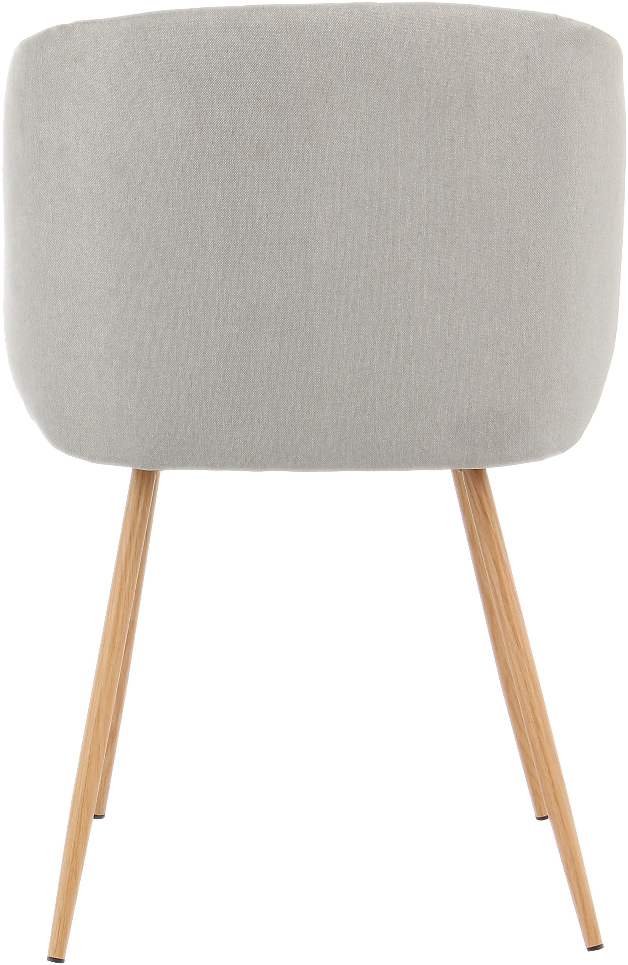 Kayoom Stoel Celina 110 2-pack grijs, fluweelzachte bekleding in moderne kleurstelling (set, 2 stuks)