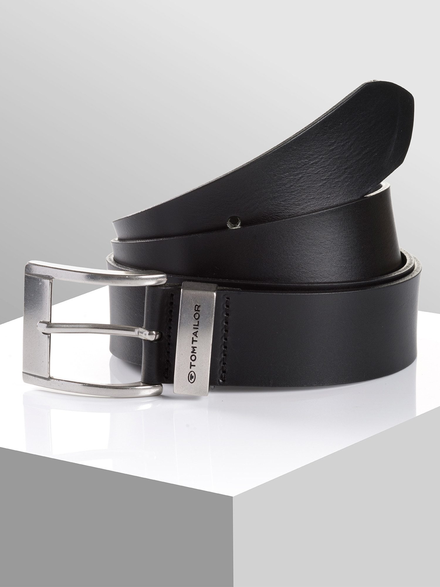 Tom Tailor Leren riem TTTOM 4 cm brede herenriem, casual en jeanslook