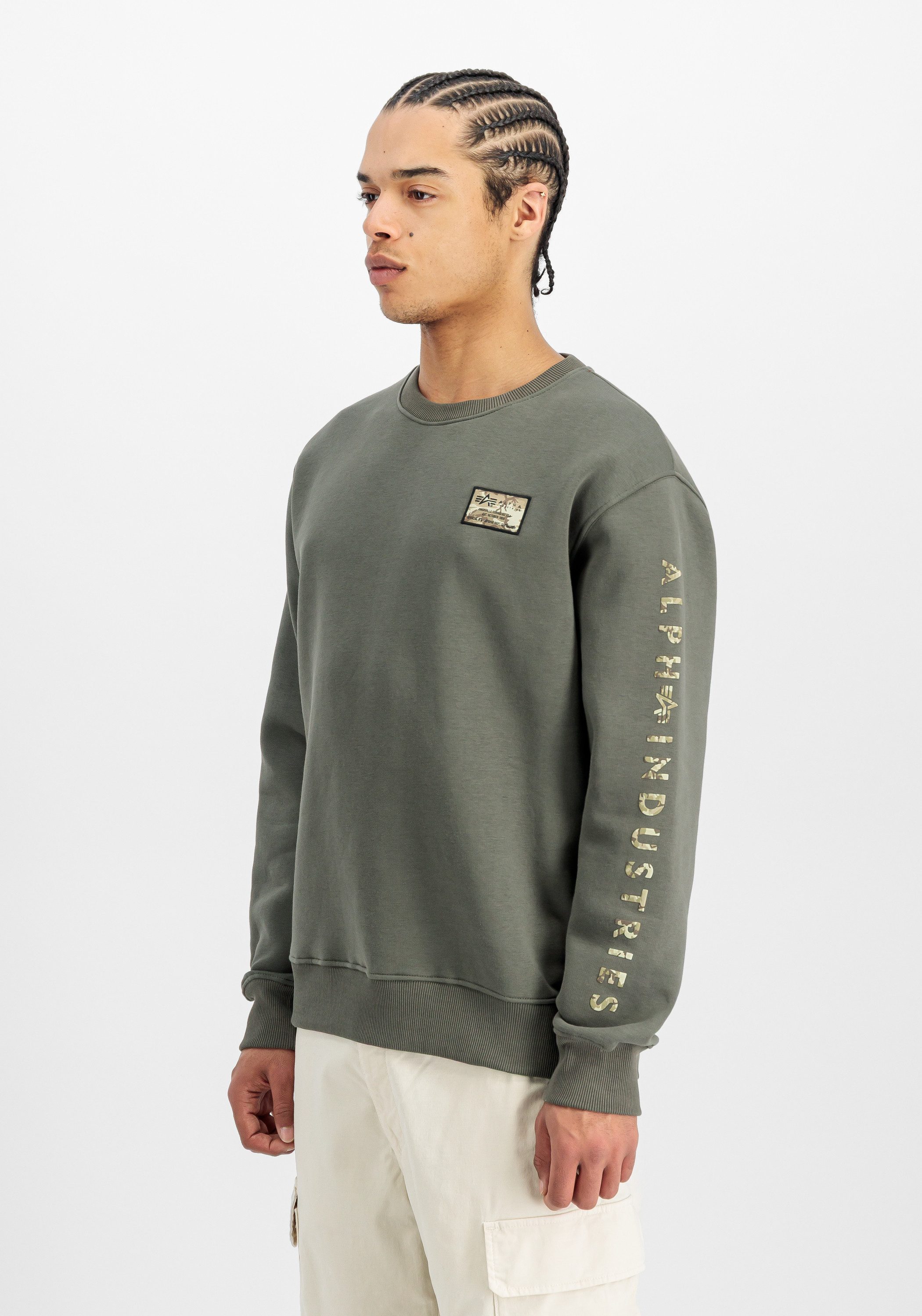 Alpha Industries Sweater Camo Sleeve Sweatshirt