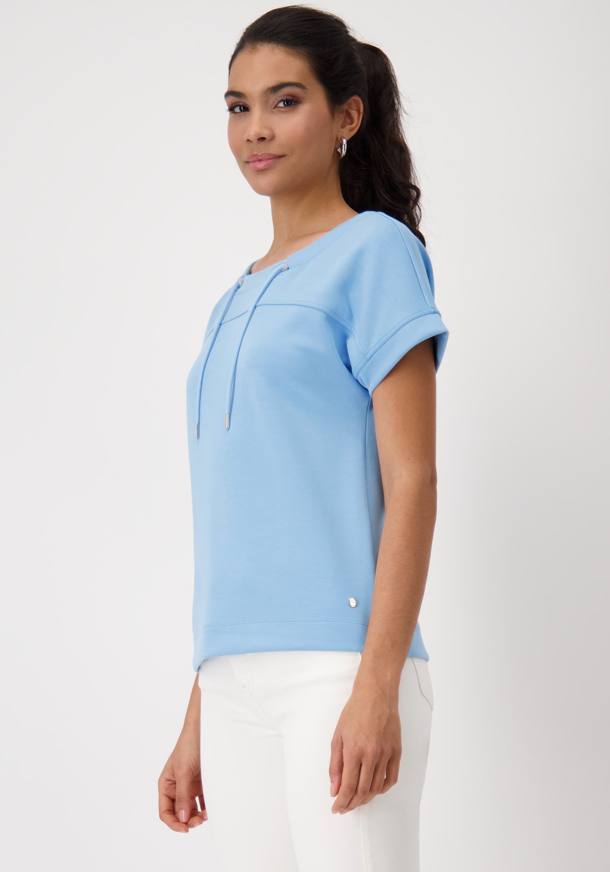 Monari Sweatshirt met koorddoorvoer