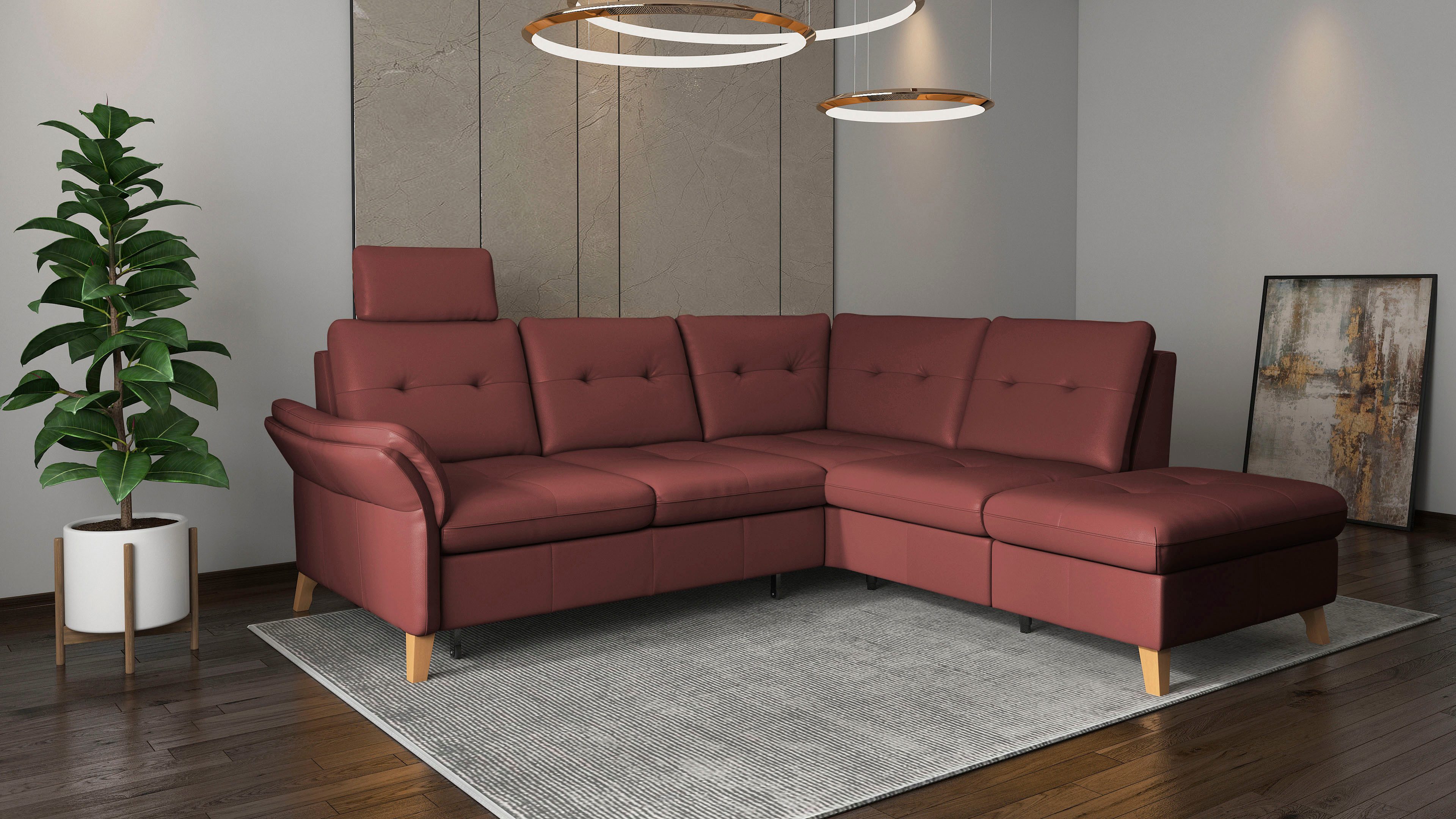 sit&more Hoekbank Göteborg inclusief zitdiepteverstelling, optioneel met bedfunctie & bedlade