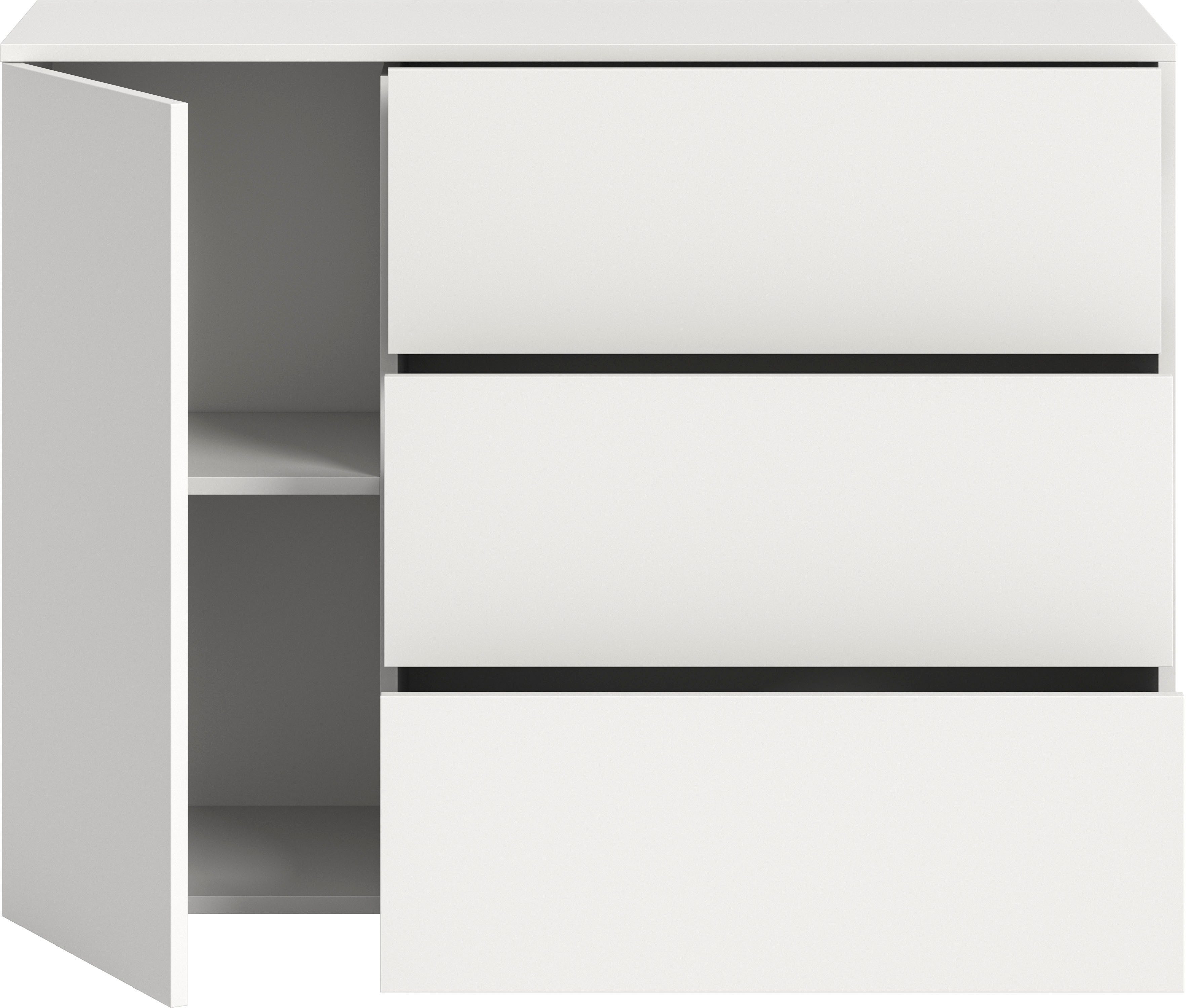 INOSIGN Dressoir Zolder, breedte 105 cm, push-to-open, 1 deur, 3 lades