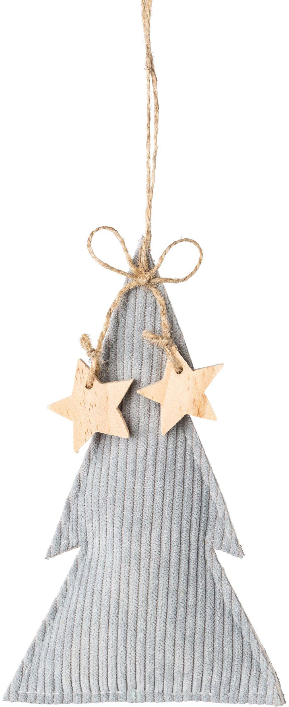 Creativ deco Boomversiering Kerstversiering, sierhangers 3 stijlen met afmetingen ca. 14x14x2,5/18x11,5x2,5/17,5x17,5x2,5 cm (6 stuks)