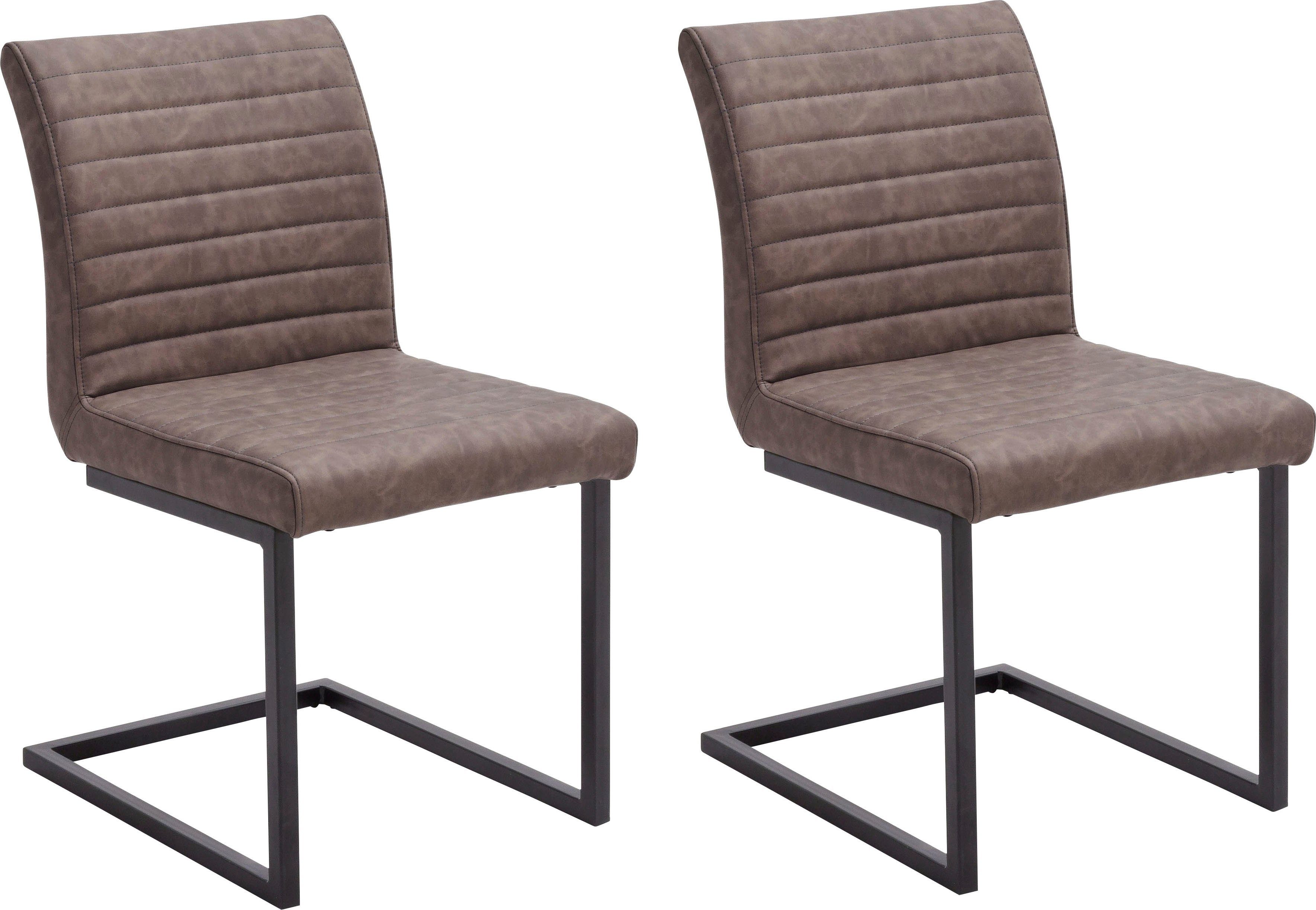 MCA furniture Eetkamerstoel Kian Vintage imitatieleer met of zonder armleuning, stoel belastbaar tot 120 kg (set, 2 stuks)