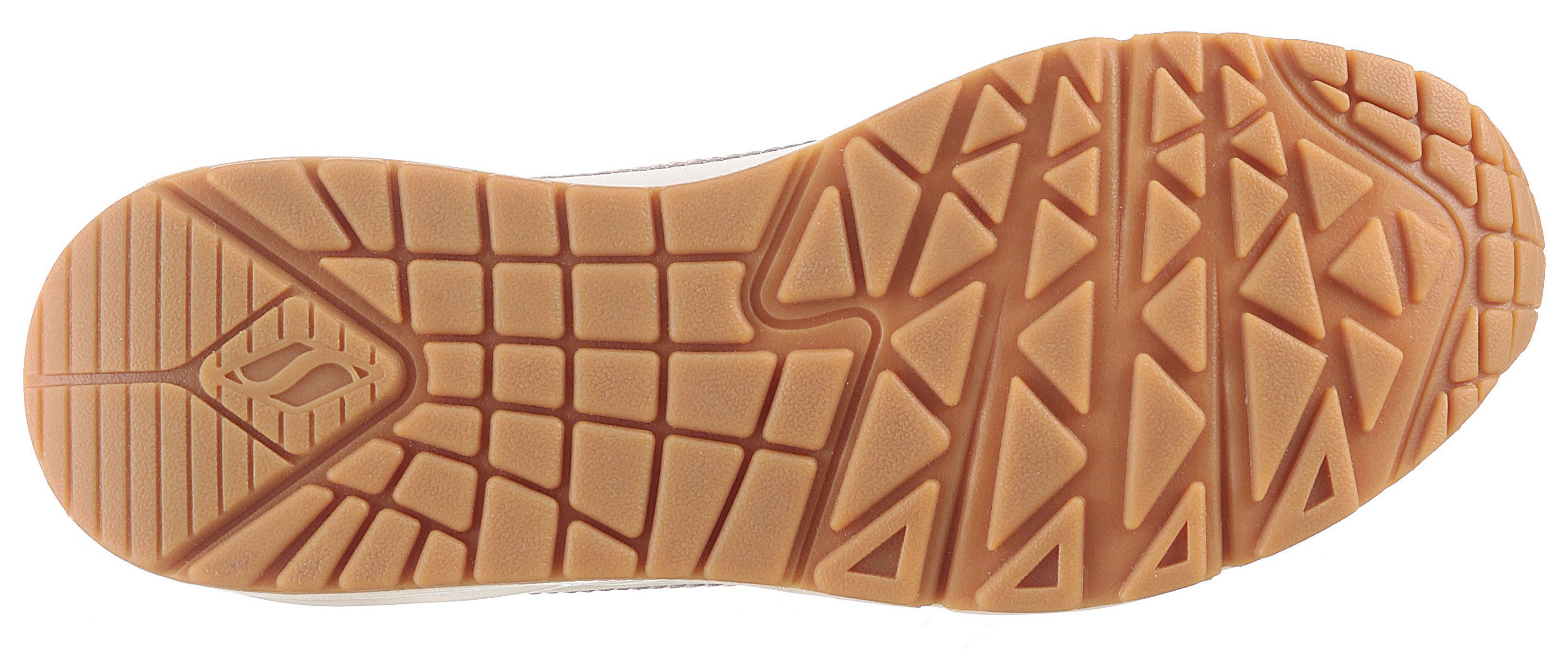 Skechers Sneakers UNO-LUXURIOUS STITCHES , wedge sneaker, plateau sneaker met skech-air functie
