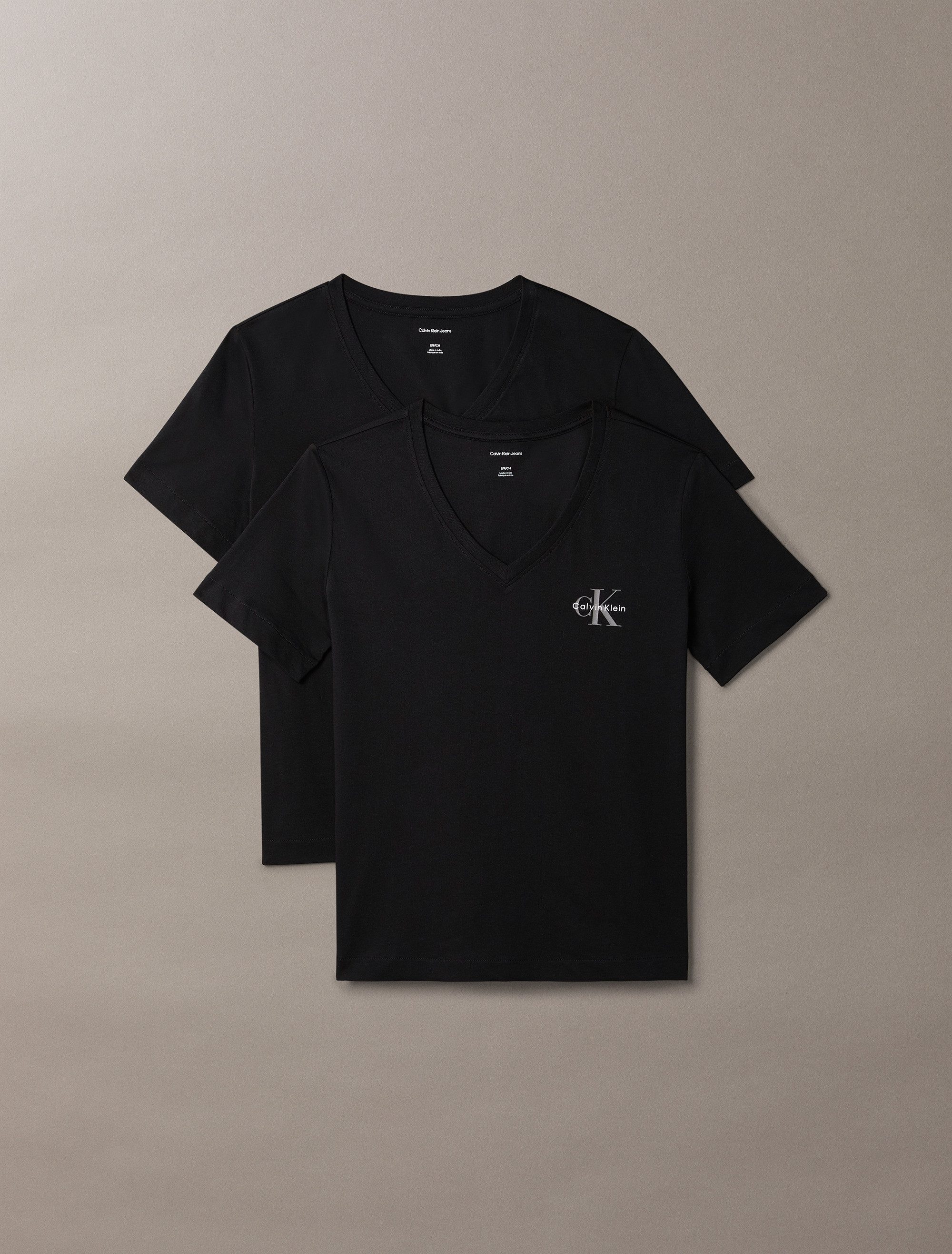 Calvin Klein Shirt met korte mouwen A- Logo VN 2 pack Tee (Set van 2)