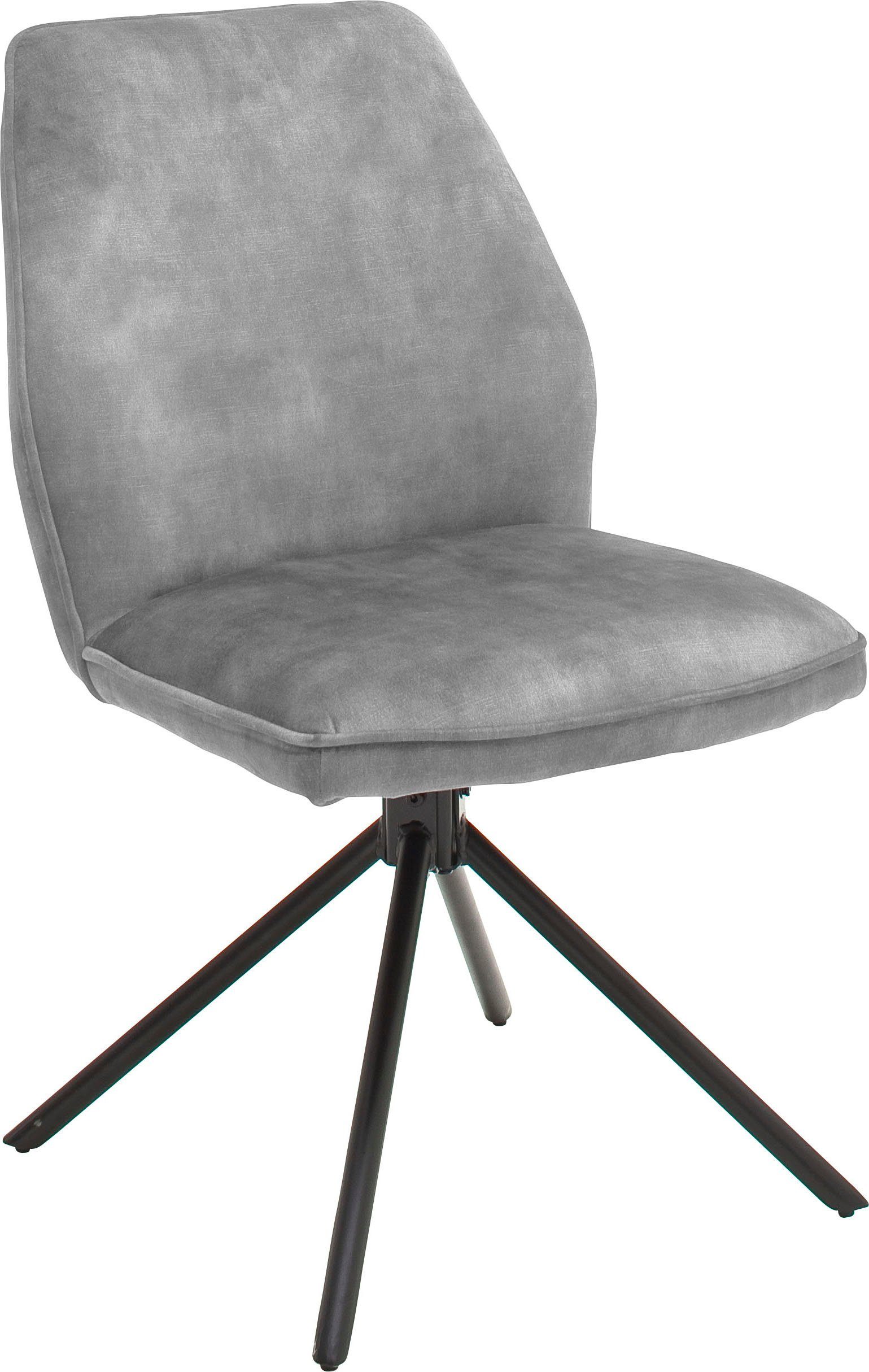 MCA furniture Eetkamerstoel OTTAWA Vintage suède-look met opstaande naad, stoel belastbaar tot 120 kg (set, 2 stuks)
