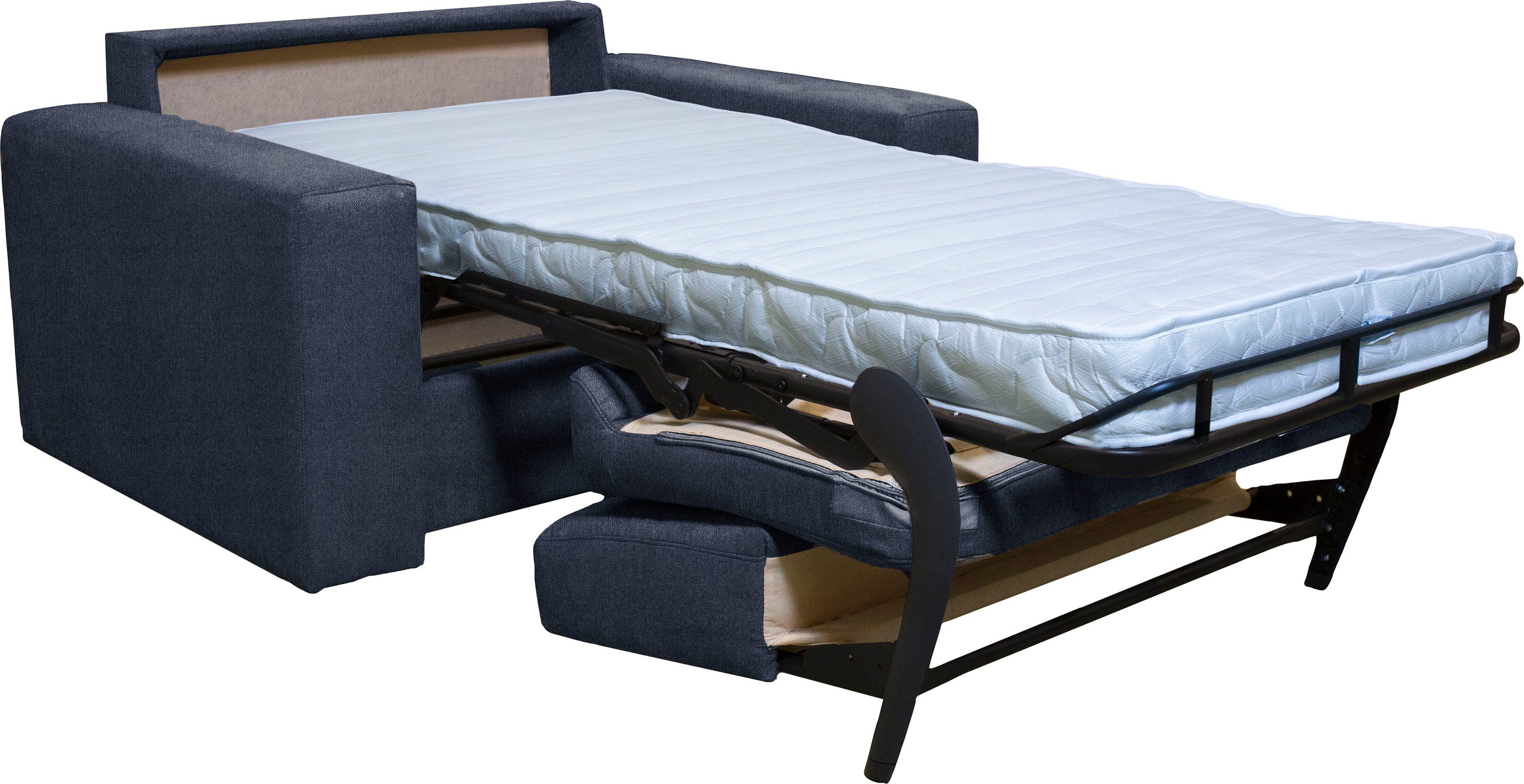 Home affaire Fauteuil Roma matras hoogte 140 cm Bedfunctie, met vering, Afmeting liggend ca. 83x198 cm