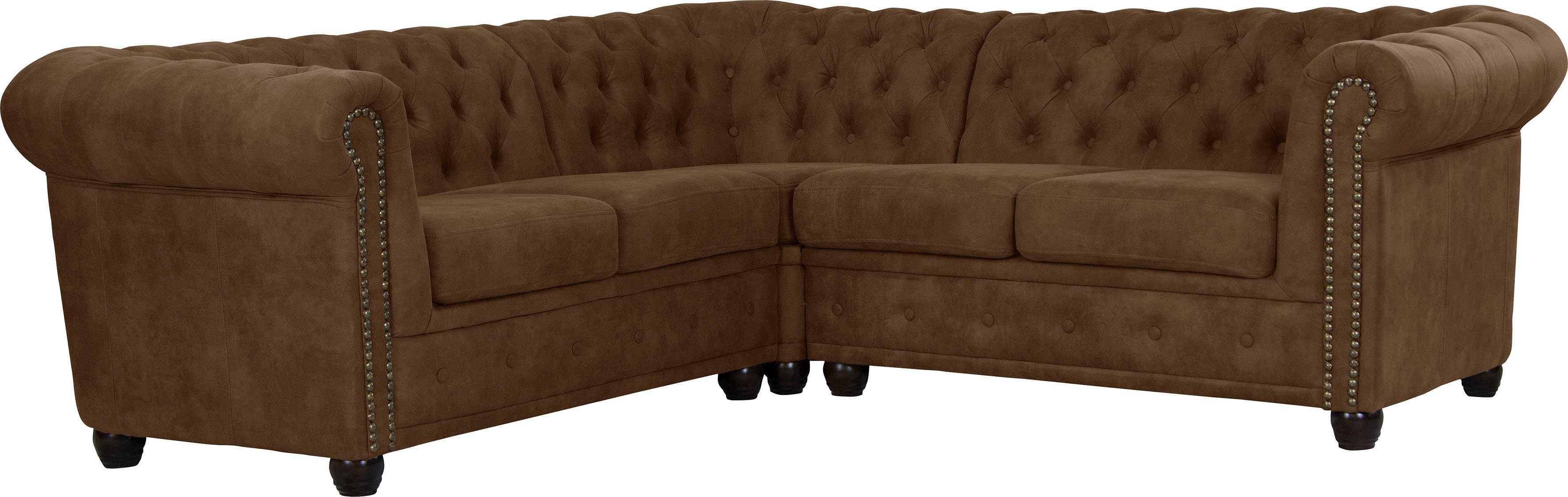 Home affaire Chesterfield-bank Rysum L-vorm Chesterfield-look, gelijkbenig