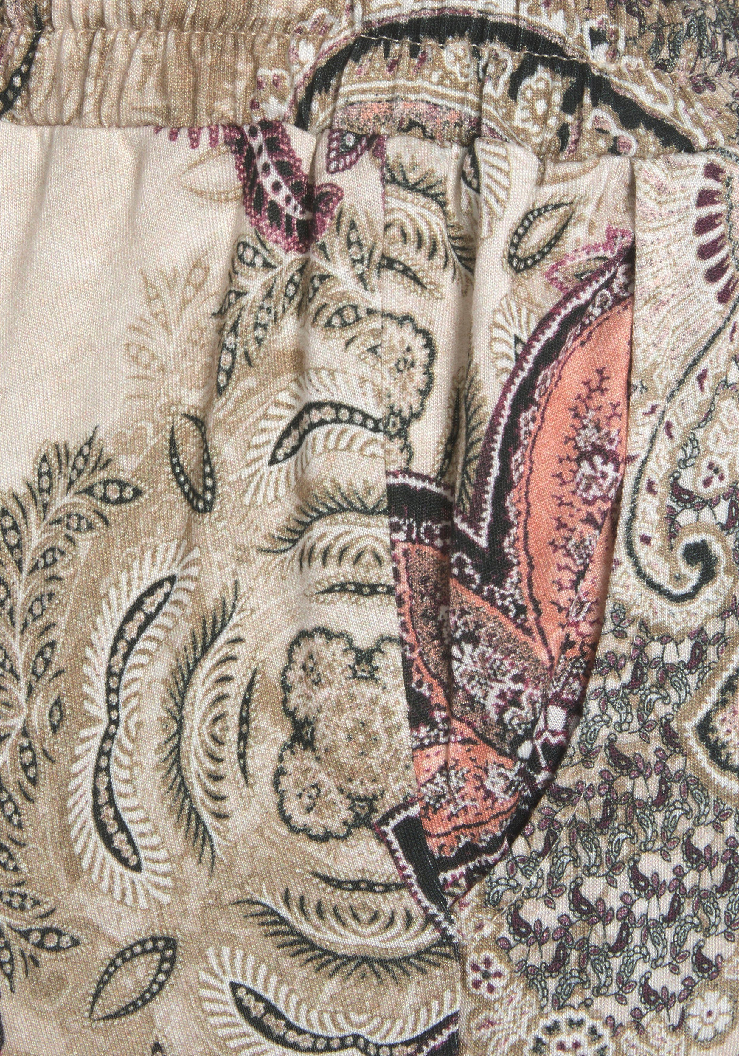 Lascana Jerseybroek met paisleyprint, jerseybroek, elastische tailleband, comfortabele stofbroek