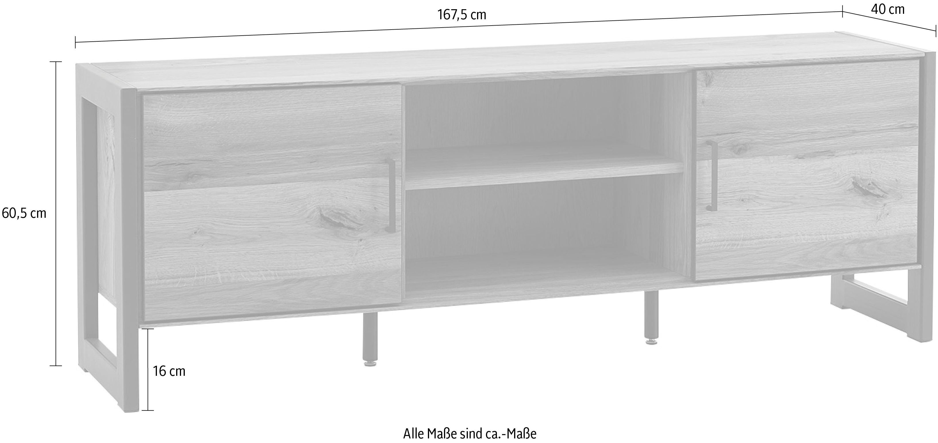 Waardig verhouding Ontslag nemen Relita Tv-meubel Montana met interessant generfde houtfineer, tv-tafel in  industrial design? Bestel nu bij | OTTO