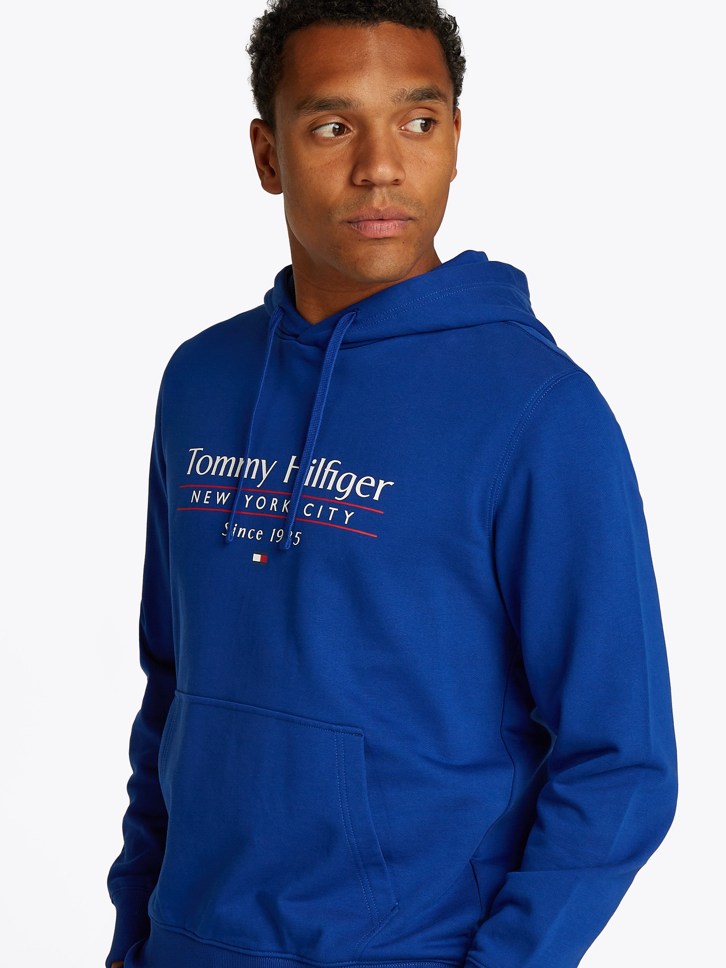 Tommy Hilfiger Hoodie HILFIGER CENTER STACK HOODY met grote meerkleurige print