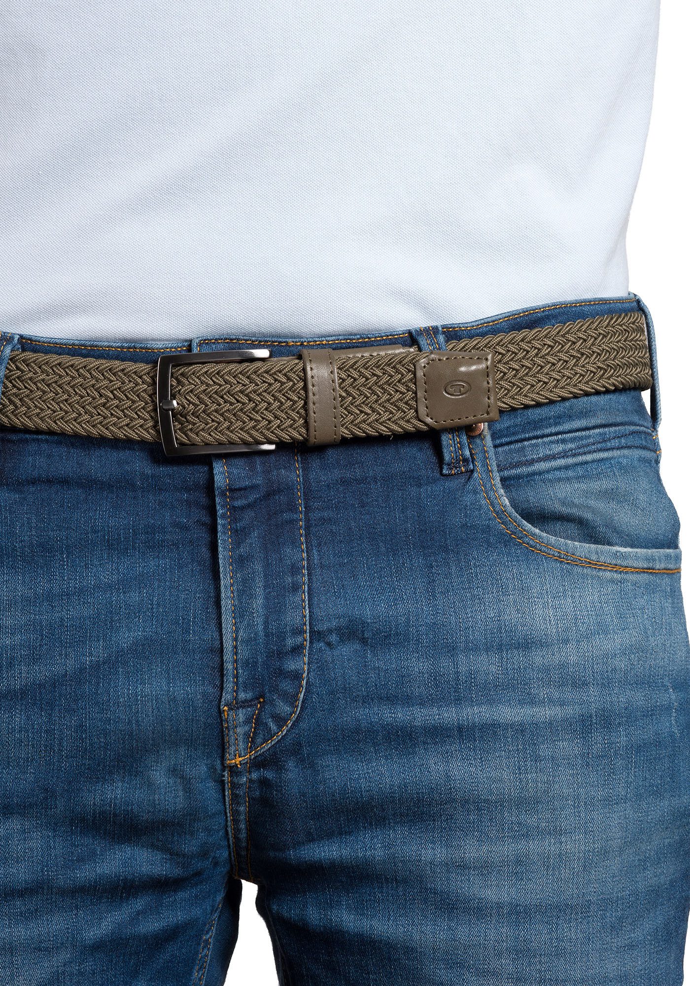 Tom Tailor Gevlochten riem TTJamie 3,5 cm brede vlechtgürtel, casual look, tot maat 120