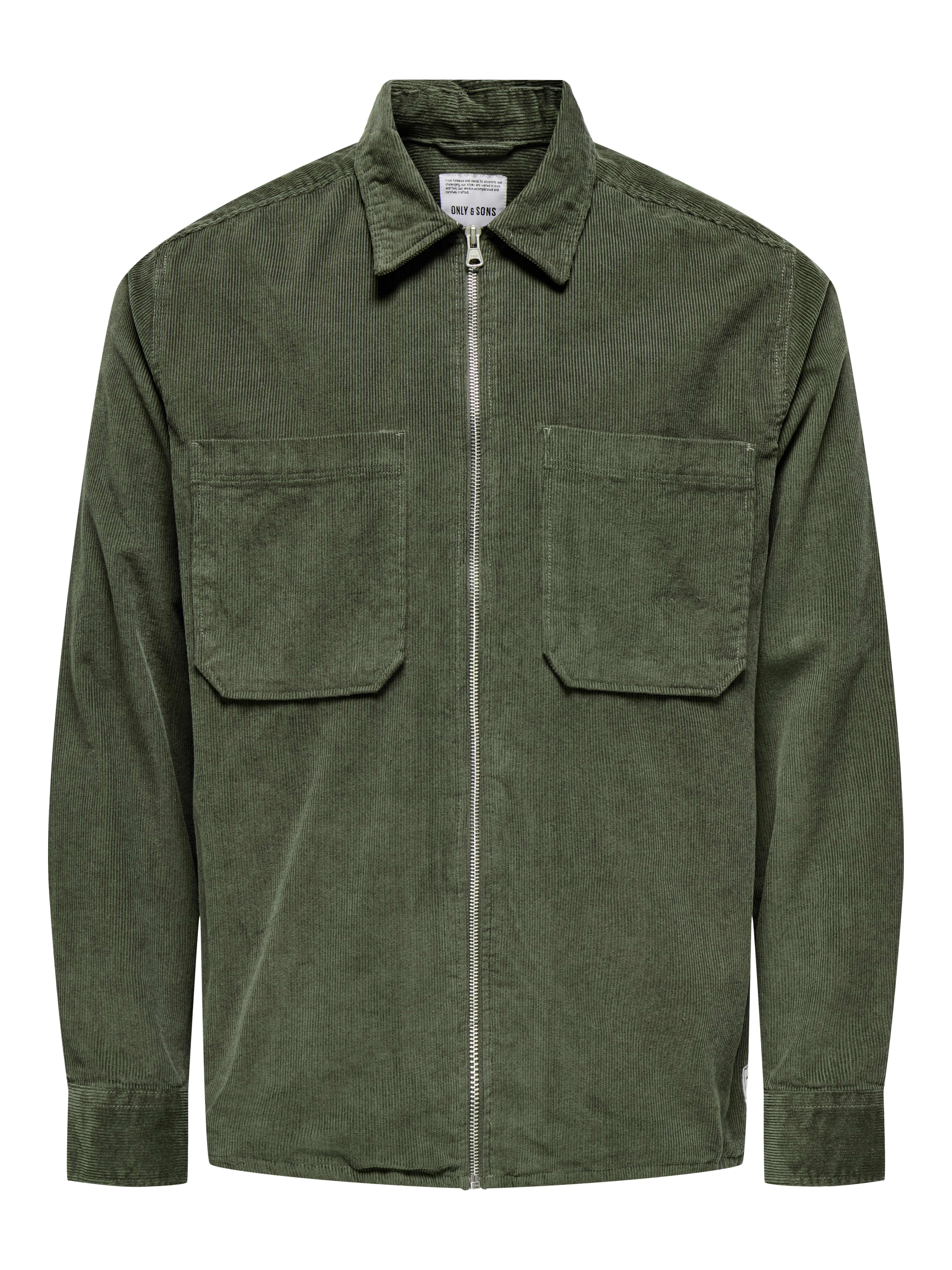 ONLY & SONS Overhemd met lange mouwen ONSALP 14W RLX 2PKT WASHD CORD LS ZIP