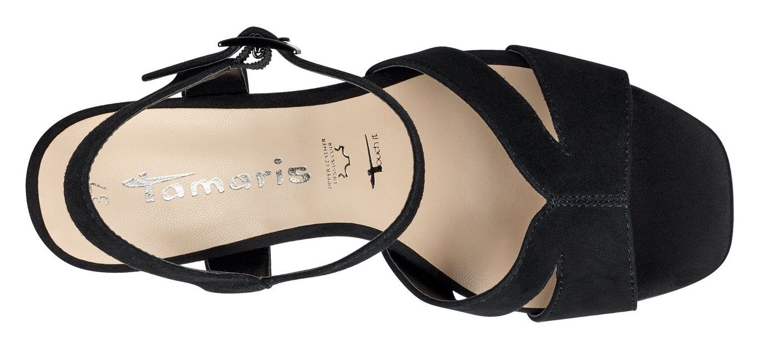 Tamaris Highheel sandaaltjes , zomerschoen, avondschoen, blokhak, met antishokk hak