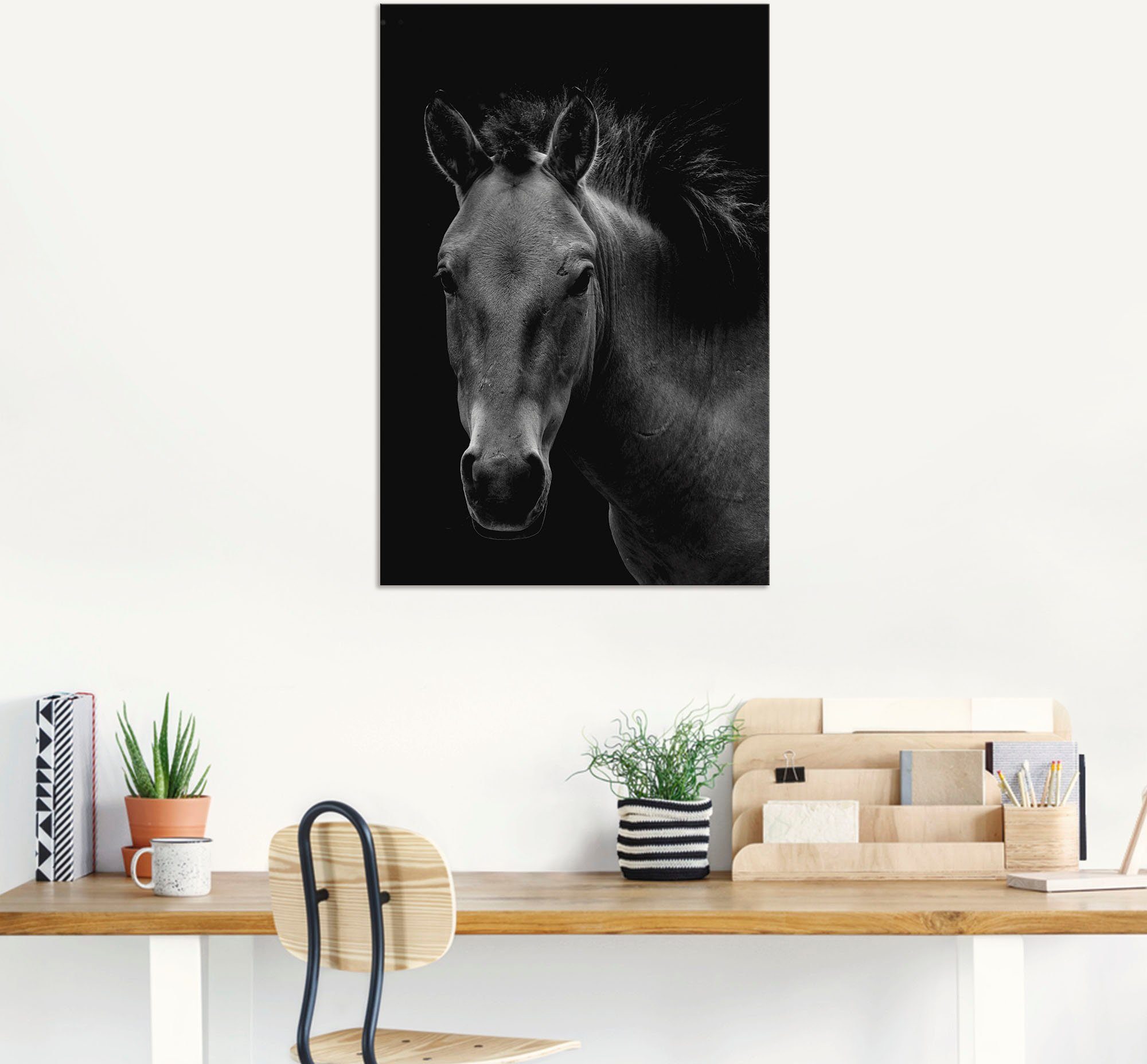 Artland Poster Wild paard als artprint van aluminium, artprint op linnen, muursticker of poster in verschillende maten