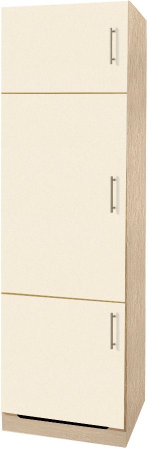 wiho Küchen Koelkastombouw Kiel 60 cm breed ombouwkasten geel