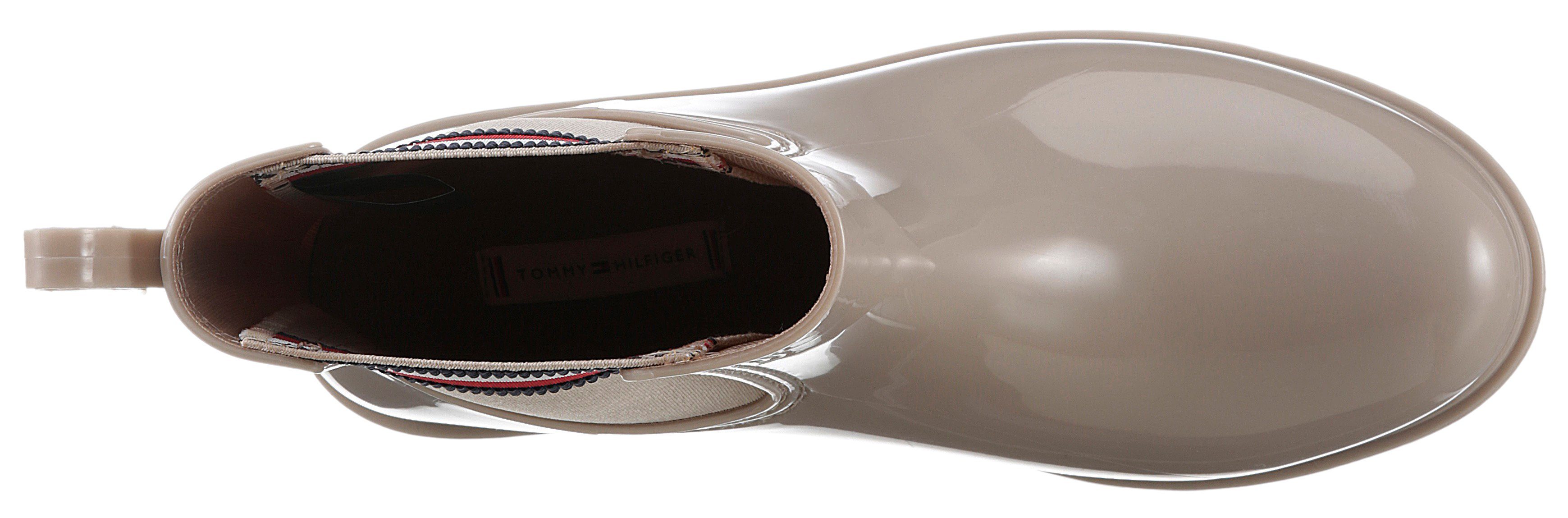 Tommy Hilfiger Chelsea-boots CORPORATE ELASTIC RAINBOOT met stretchinzet aan beide zijden