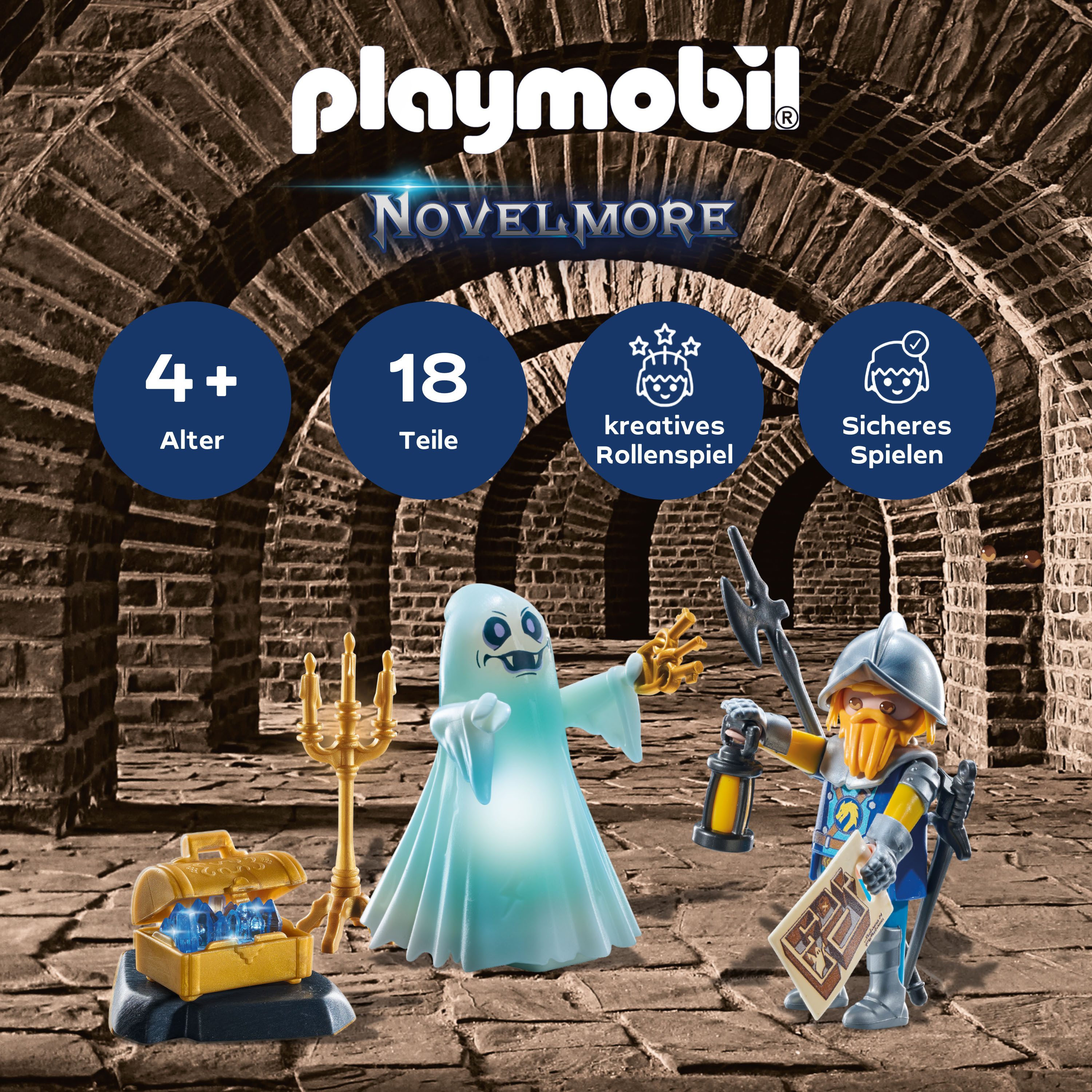 Playmobil® Constructie-speelset Schlossgespenst und Ritter (71797), Playmobil Novelmore (18-delig)