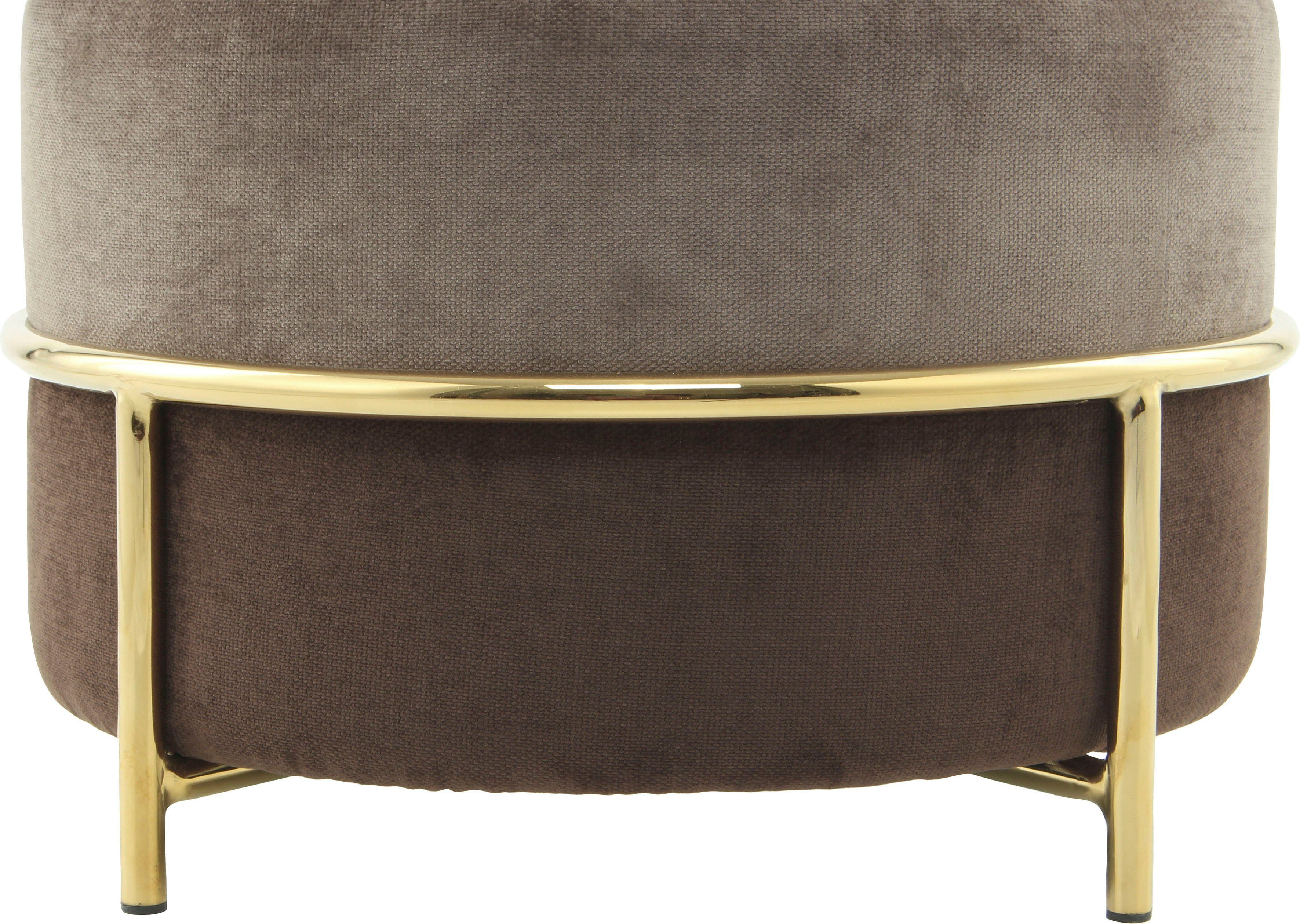 Kayoom ZitHocker Matilda 225, comfortabele ronde vorm, gezellige design-hocker (1 stuk)
