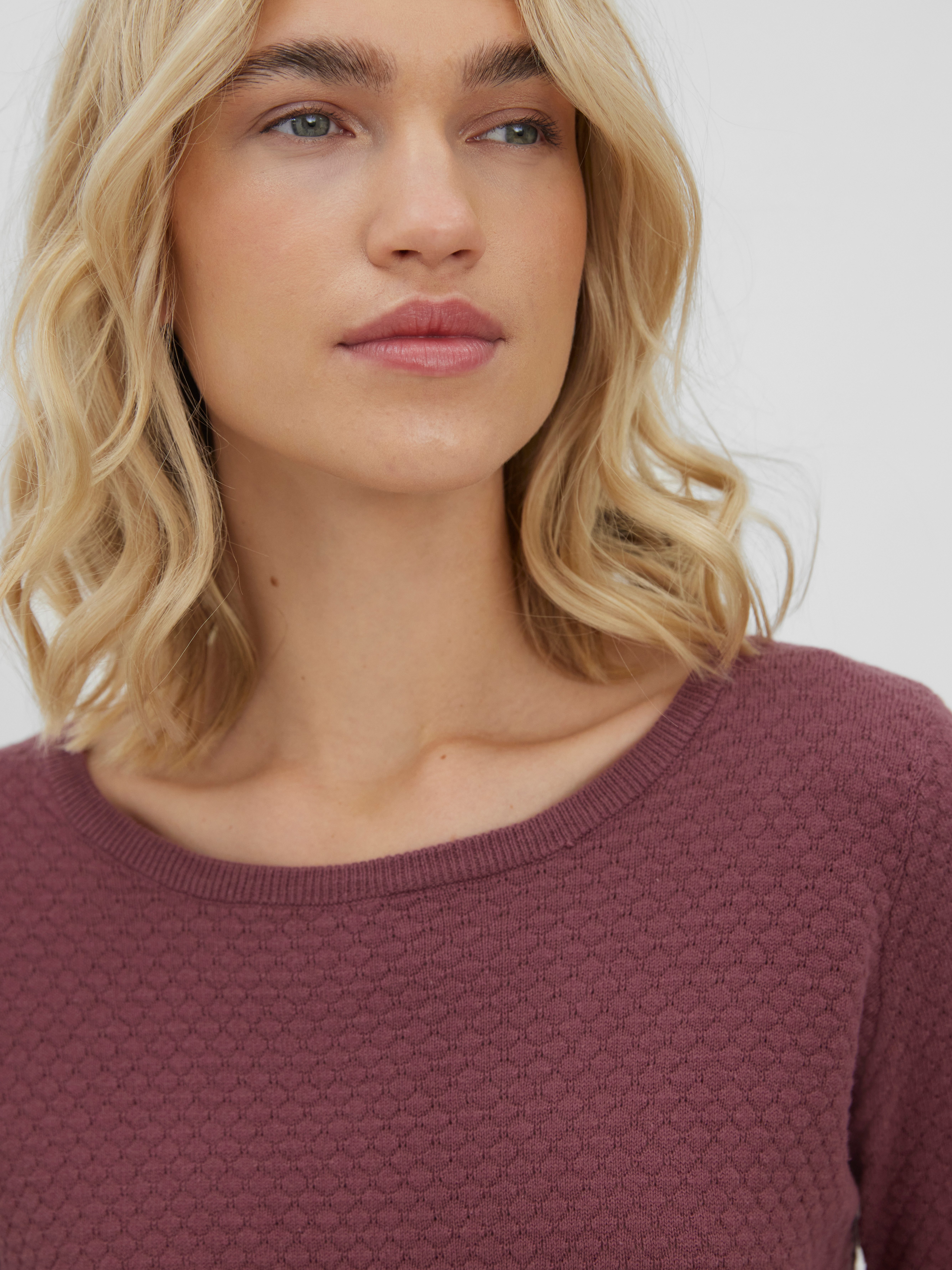 Vero Moda Trui met ronde hals VMCARE STRUCTURE LS O-NECK BLOU NOOS