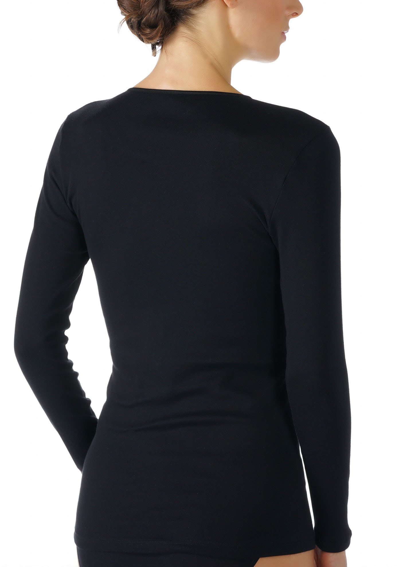 Mey Shirt met lange mouwen Noblesse Zonder opstaande zijnaad