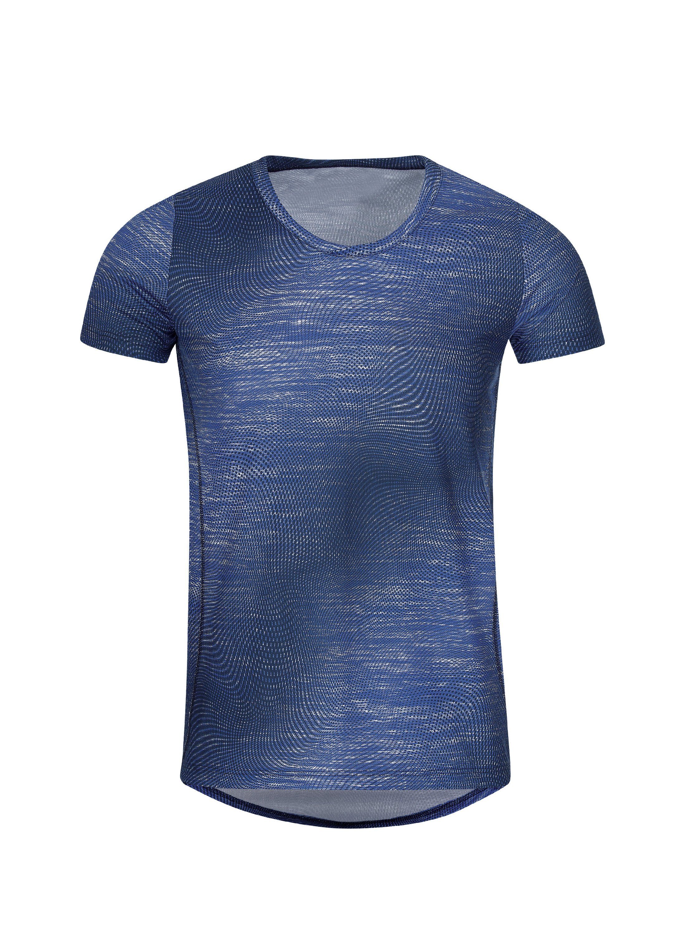 Trigema T-shirt TRIGEMA COOLMAX® sportshirt met een modieuze print (1-delig)