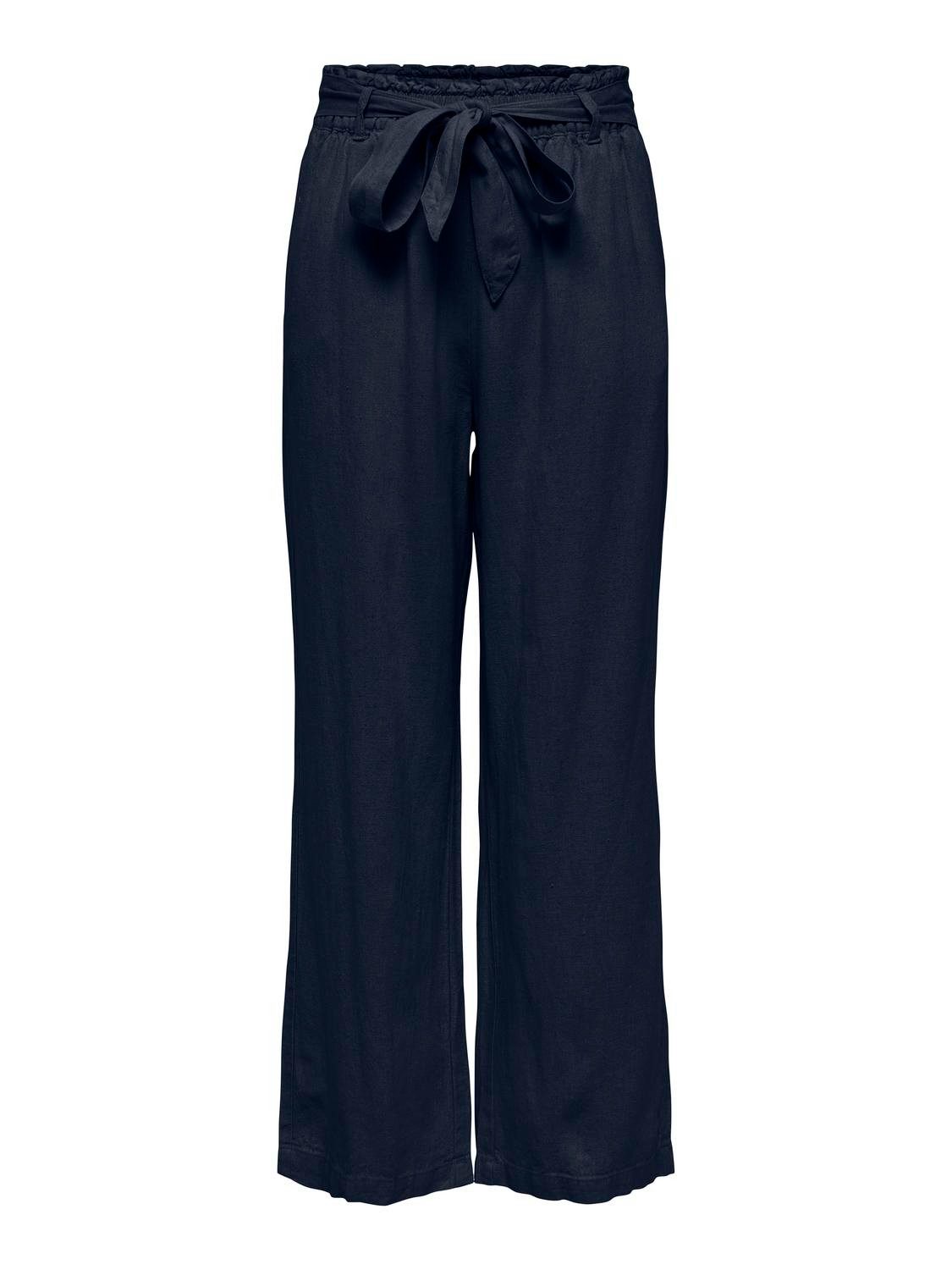 JDY Culotte SAY MW LINEN BELT PANT WVN NOOS